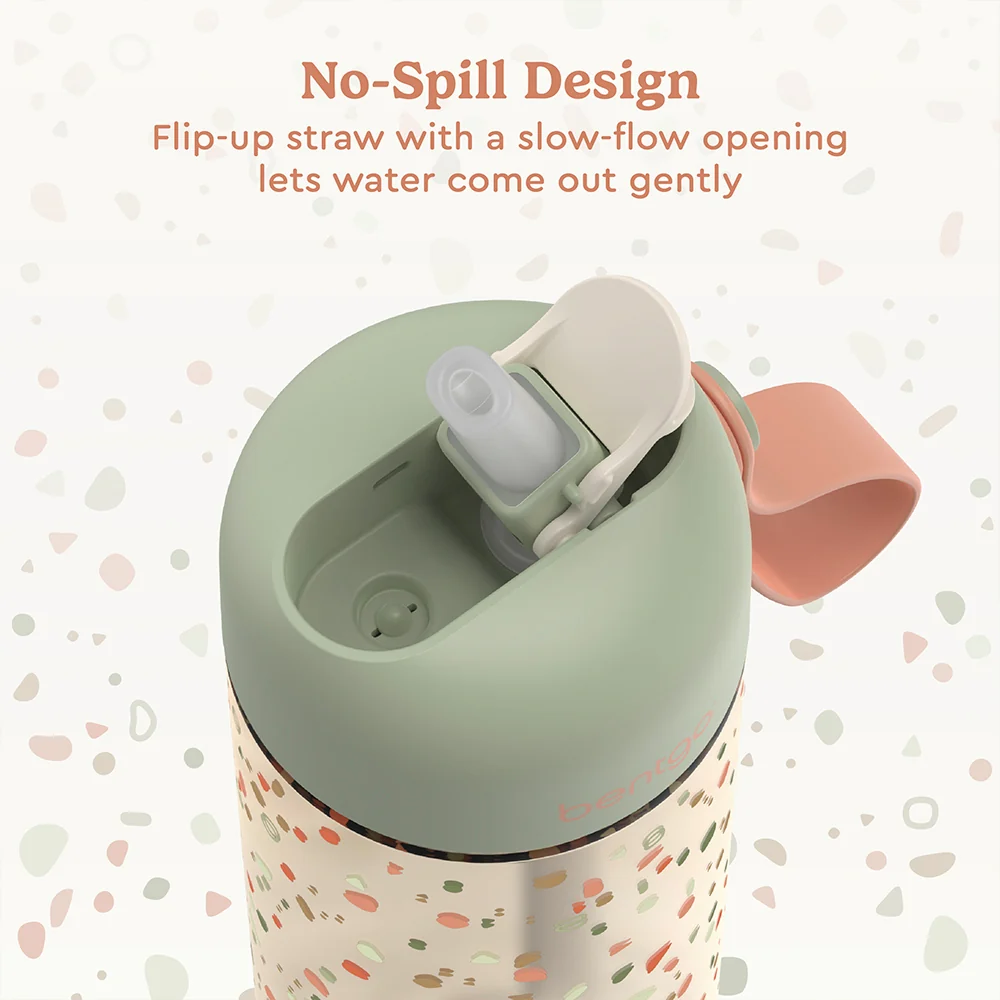 Bentgo Kids Whimsy & Wonder Prints Water Bottle - Checker Gradient - Image 20