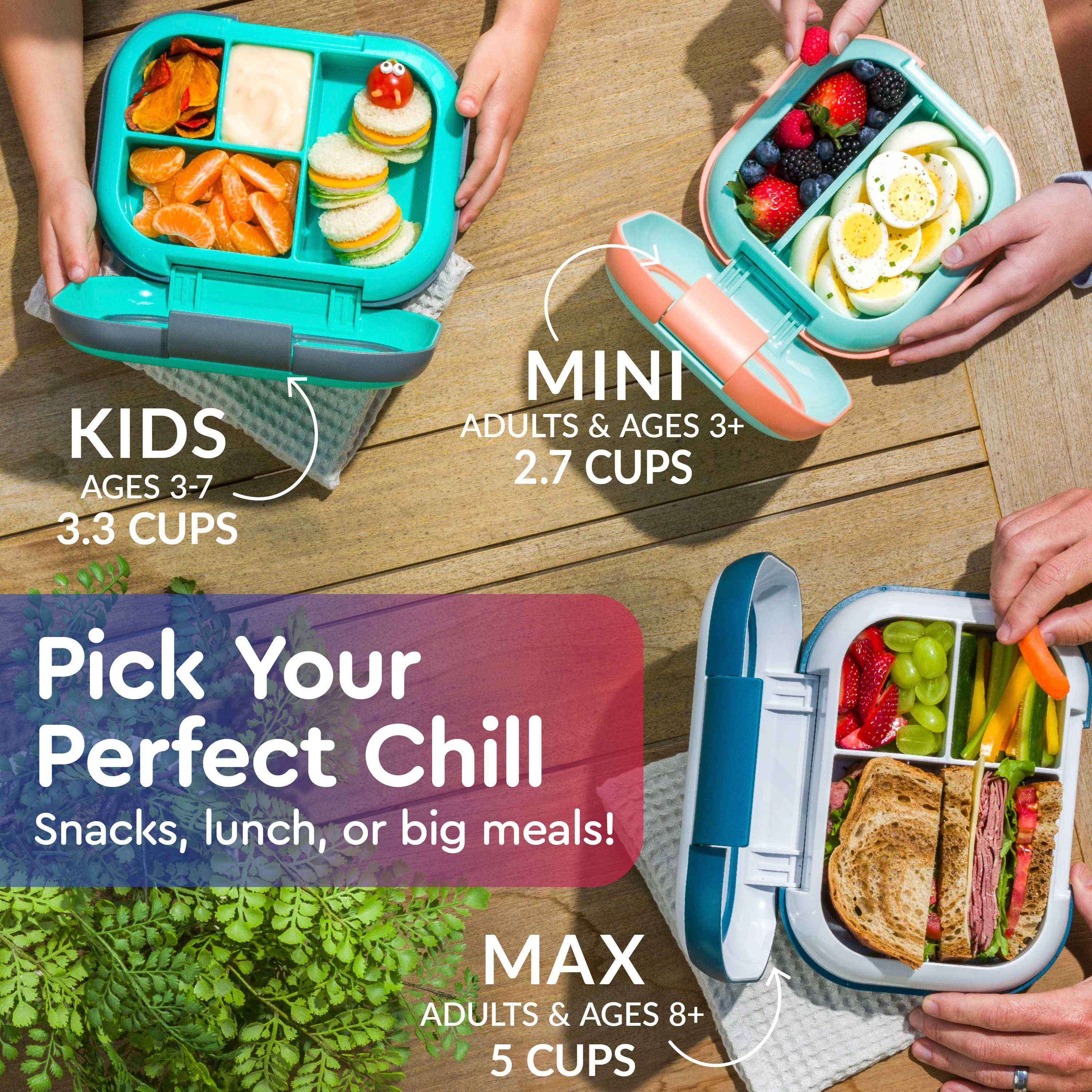 Bentgo Chill Kids Lunch Box (2-Pack) - Red/Royal - Image 25