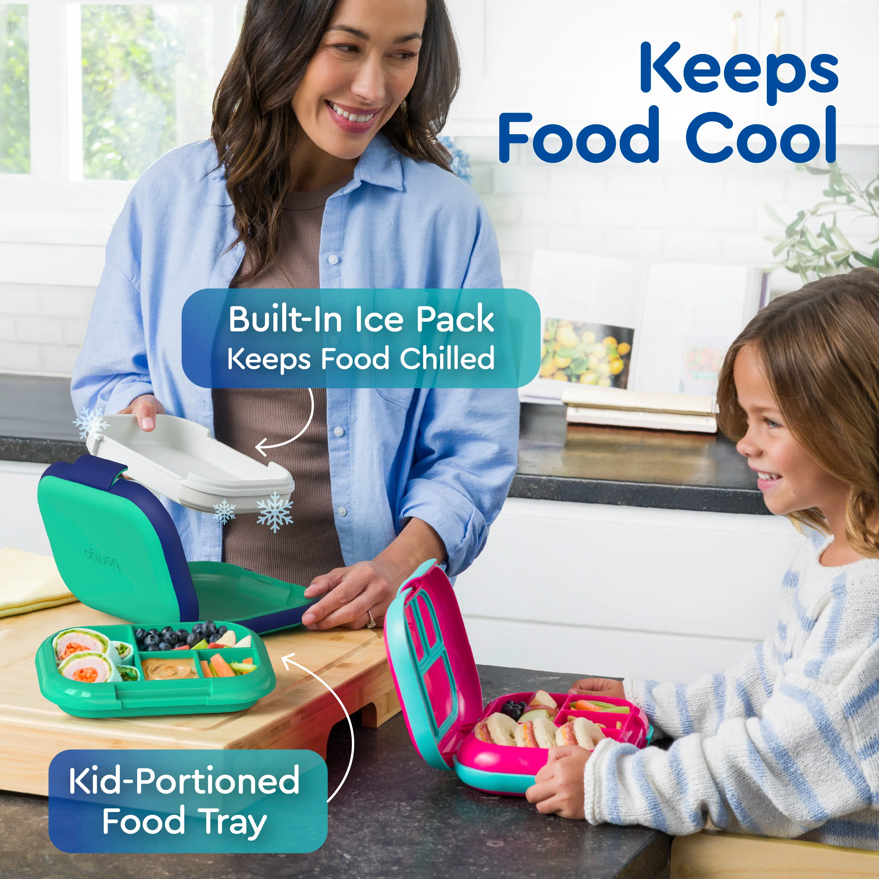 Bentgo Chill Kids Lunch Box (2-Pack) - Red/Royal - Image 3