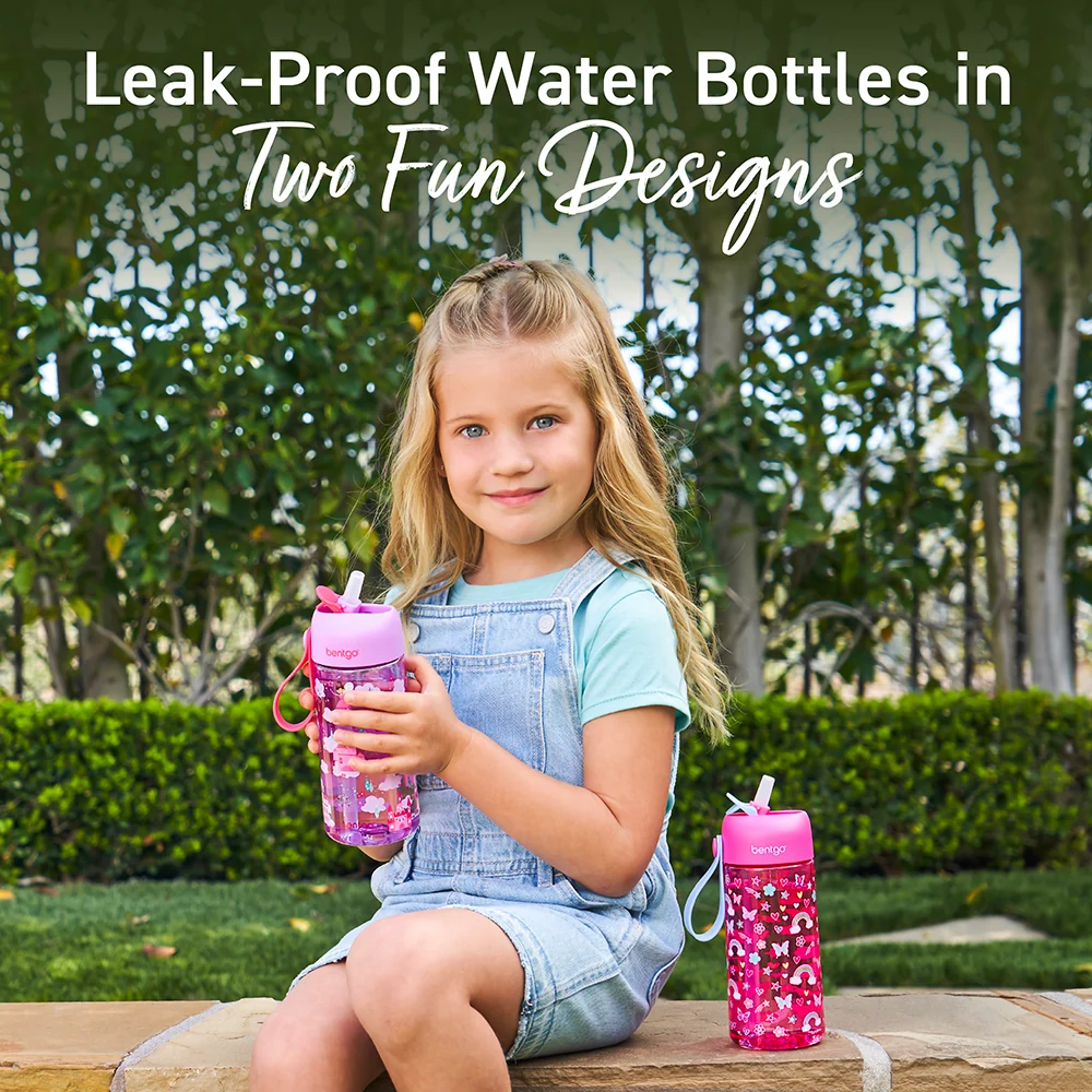 Bentgo Kids Prints Water Bottle (2-Pack) - Rocket/Shark - Image 16
