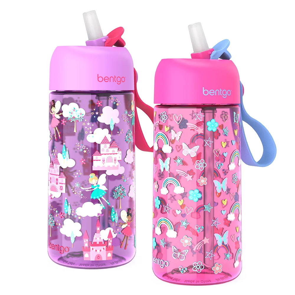 Bentgo Kids Prints Water Bottle (2-Pack) - Rocket/Shark - Image 15