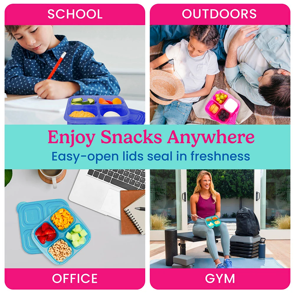 Bentgo Easyboxes 4-Compartment Snack Containers 8-Piece Set - Pastels - Image 24