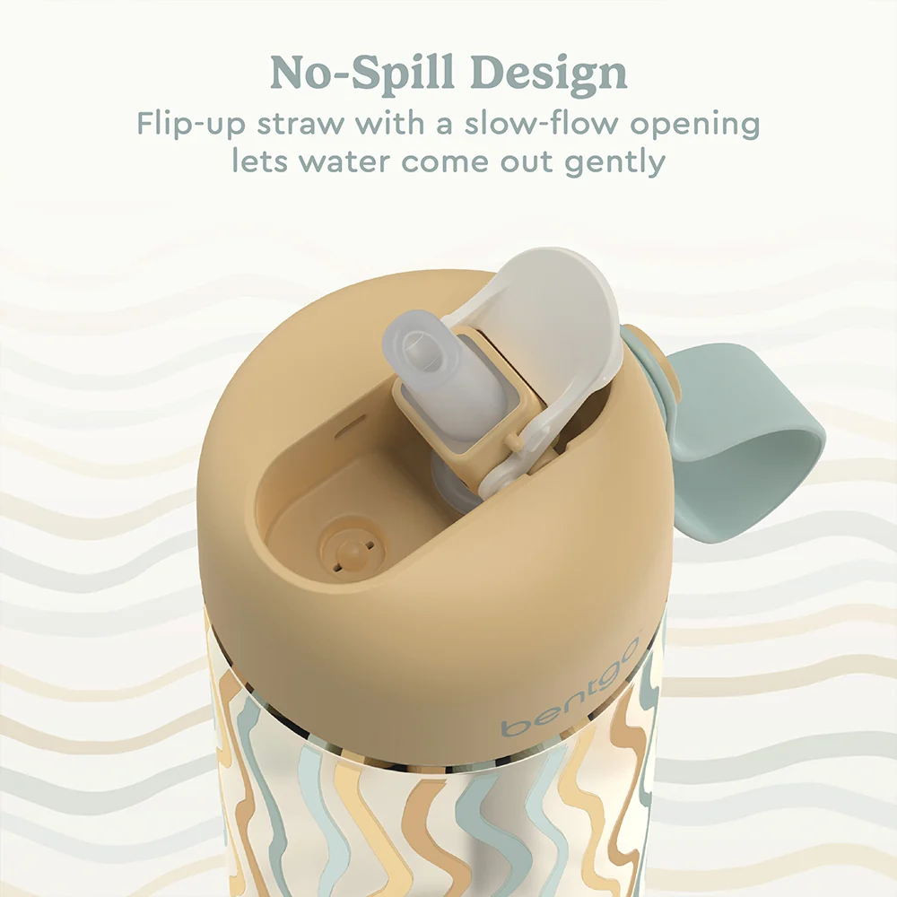 Bentgo Kids Whimsy & Wonder Prints Water Bottle - Checker Gradient - Image 36