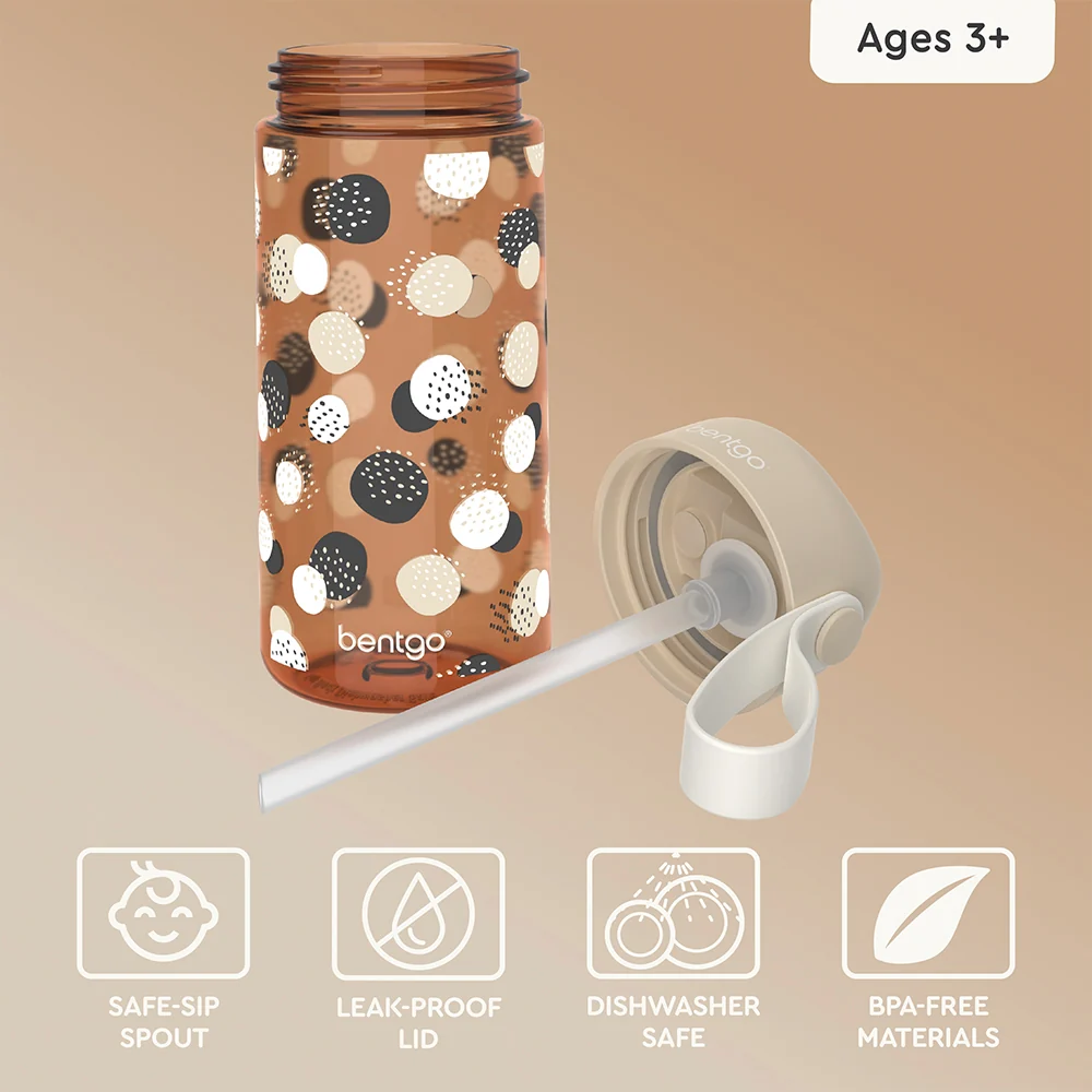 Bentgo Kids Whimsy & Wonder Prints Water Bottle - Checker Gradient - Image 13