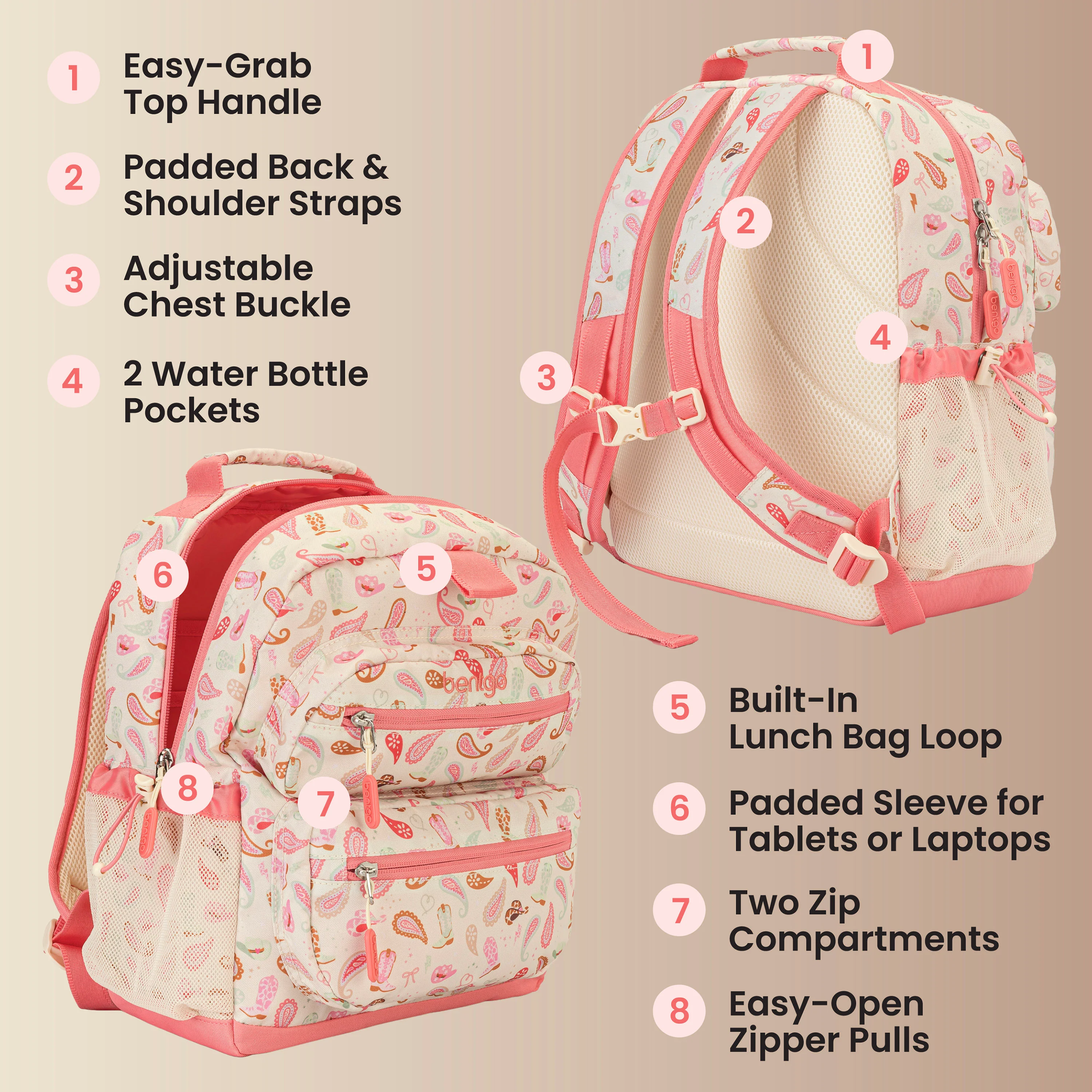Bentgo Kids Prints Backpack - Bug Buddies - Image 74