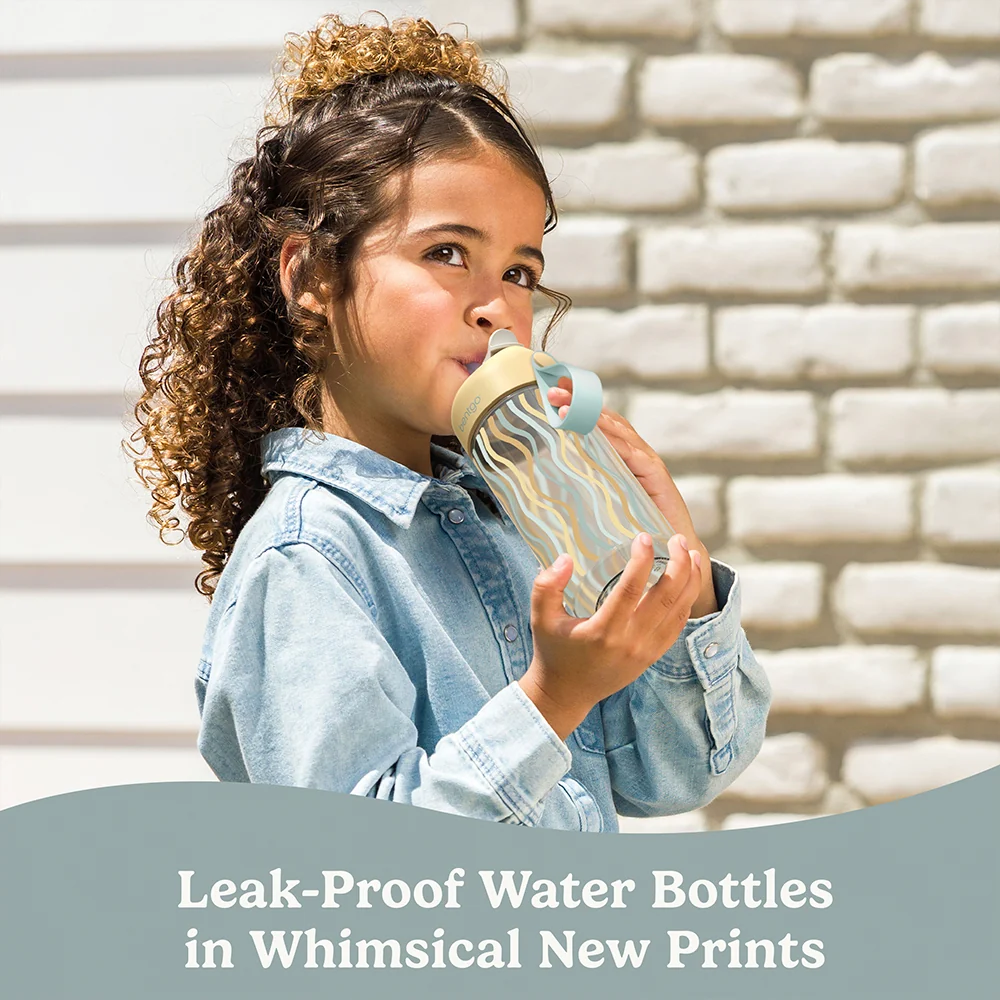 Bentgo Kids Whimsy & Wonder Prints Water Bottle - Checker Gradient - Image 34