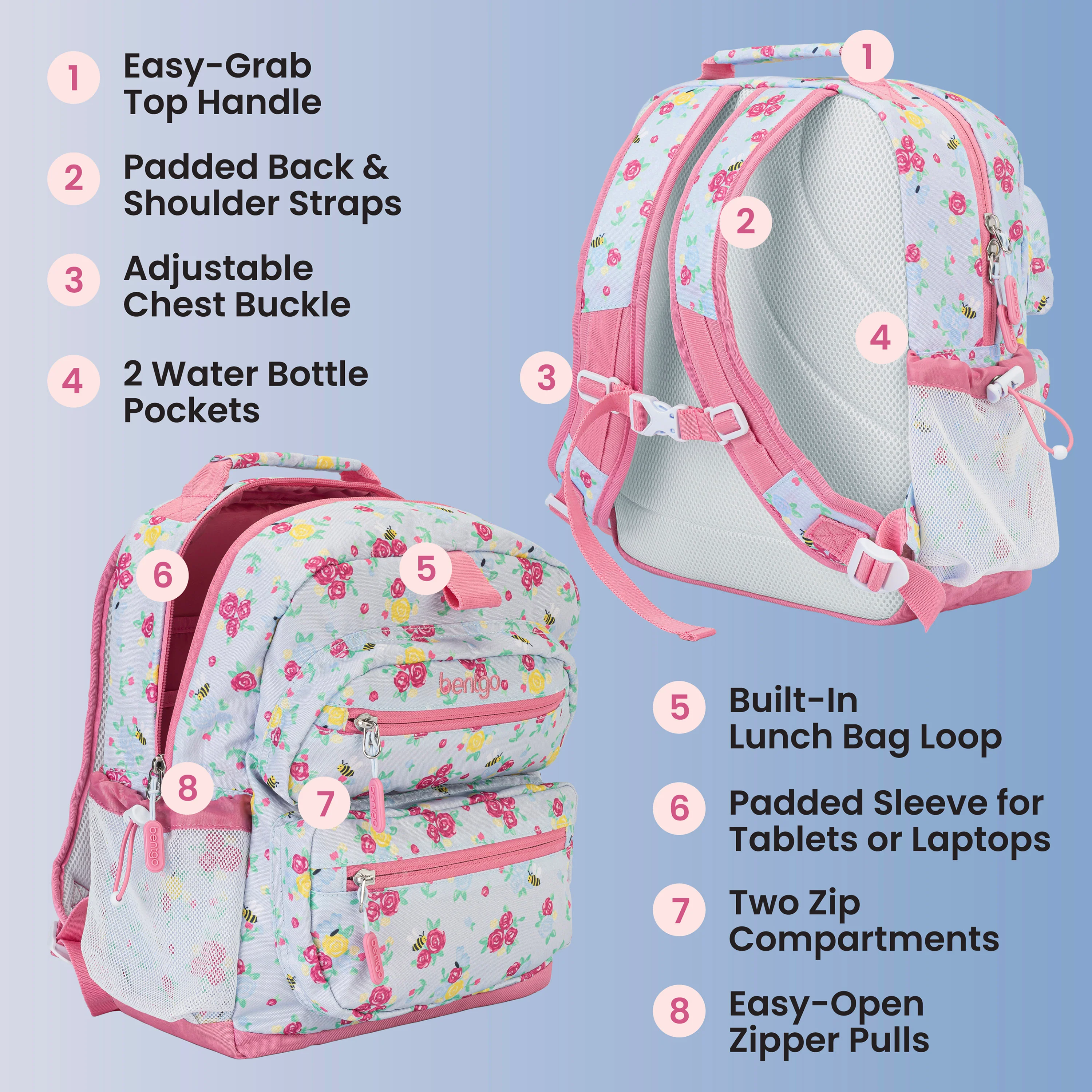 Bentgo Kids Prints Backpack - Bug Buddies - Image 88