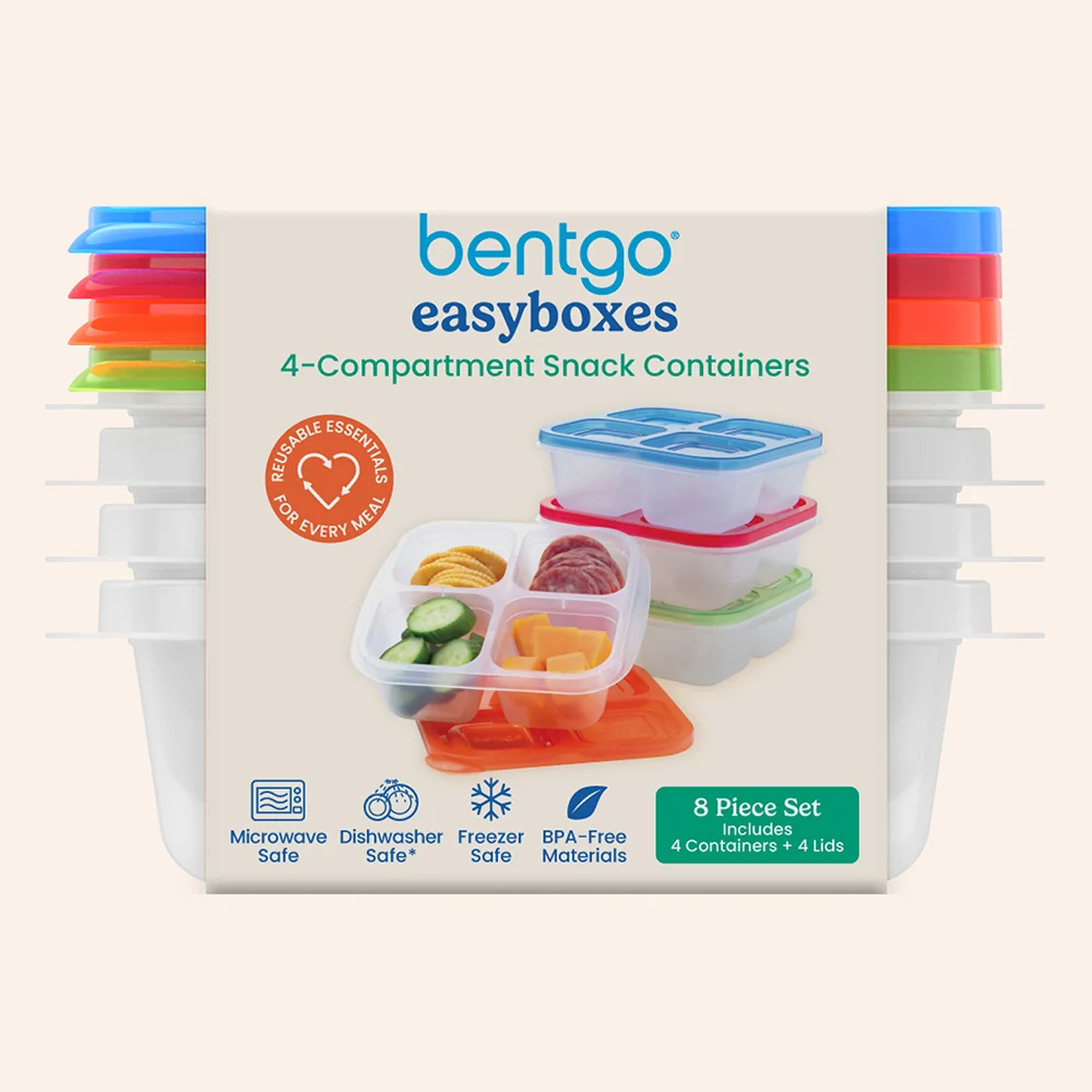 Bentgo Easyboxes 4-Compartment Snack Containers 8-Piece Set - Pastels - Image 9