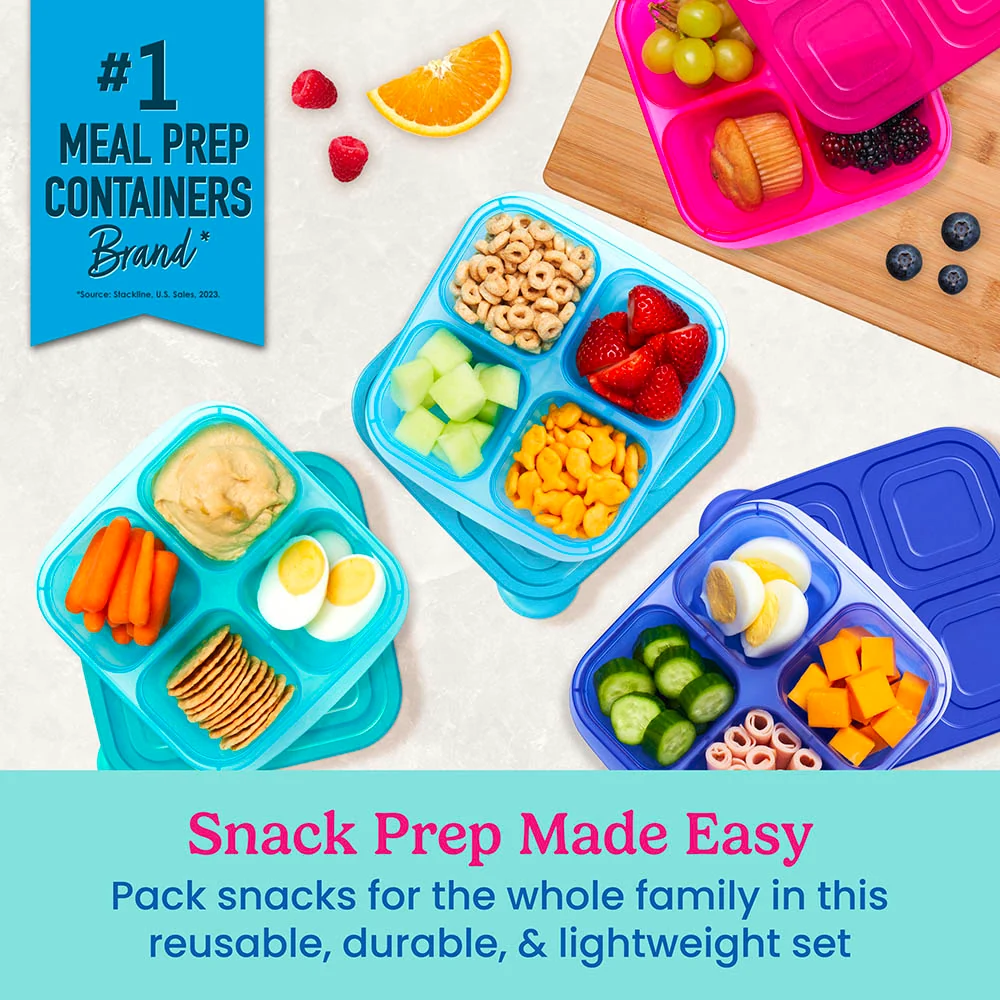 Bentgo Easyboxes 4-Compartment Snack Containers 8-Piece Set - Pastels - Image 20