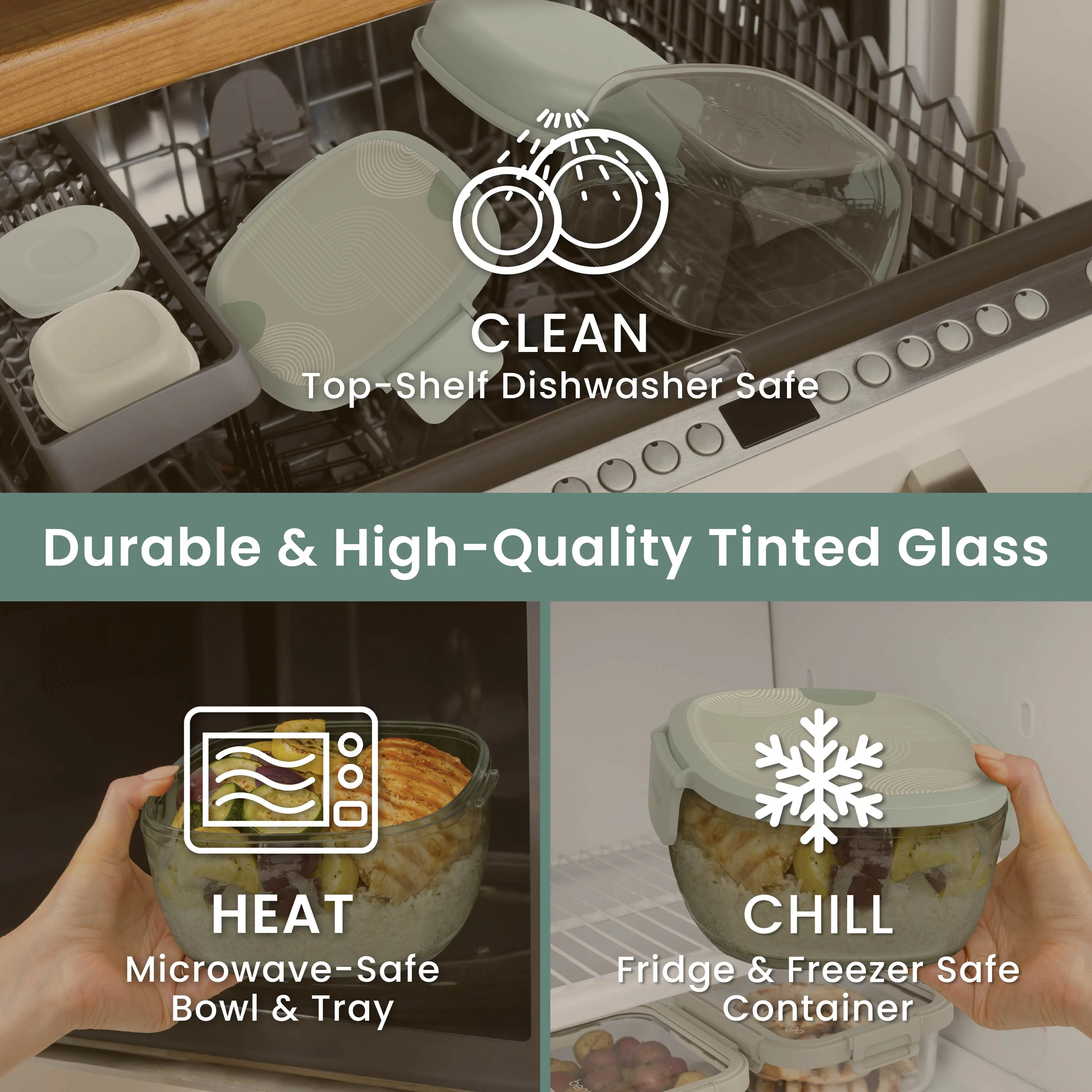 Bentgo Glass Prints All-in-One Salad Container - Image 32