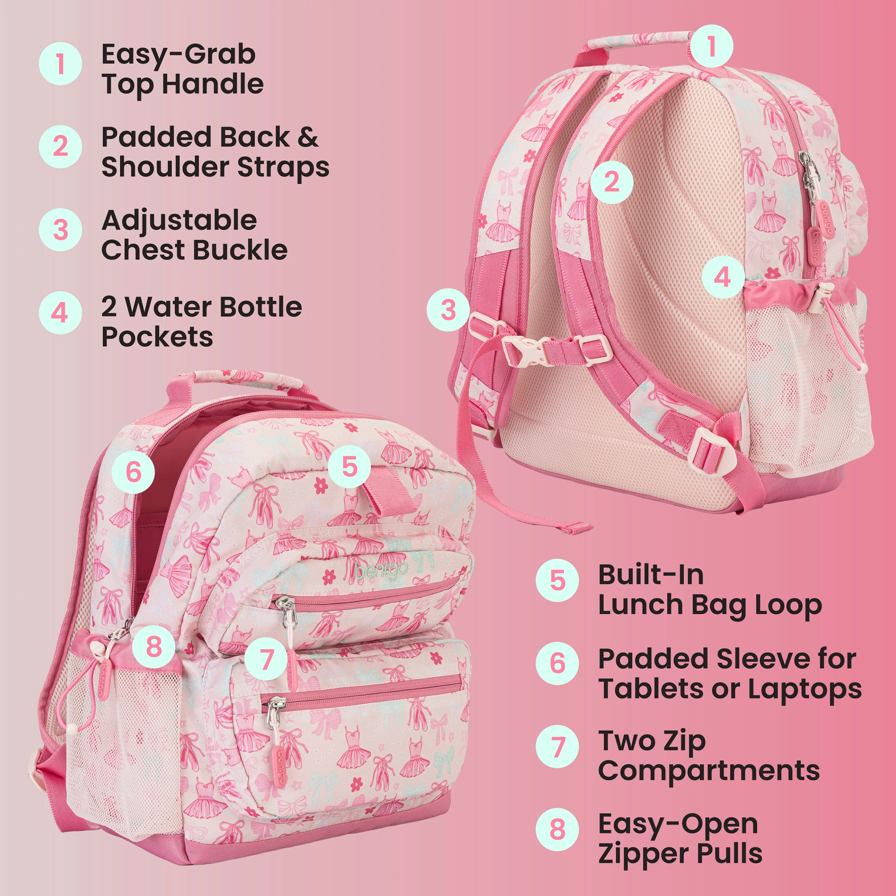 Bentgo Kids Prints Backpack - Bug Buddies - Image 81