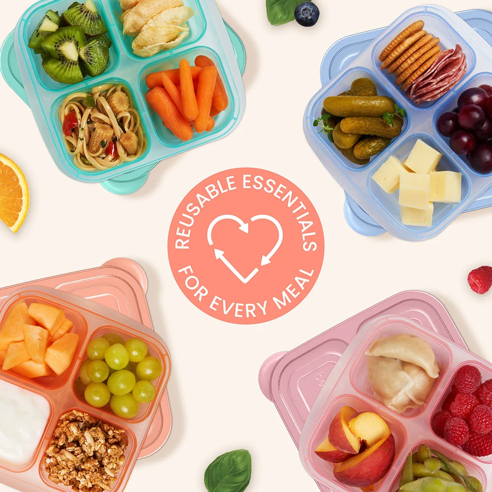 Bentgo Easyboxes 4-Compartment Snack Containers 8-Piece Set - Pastels - Image 34