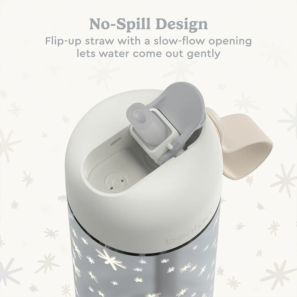 Bentgo Kids Whimsy & Wonder Prints Water Bottle - Checker Gradient - Image 28