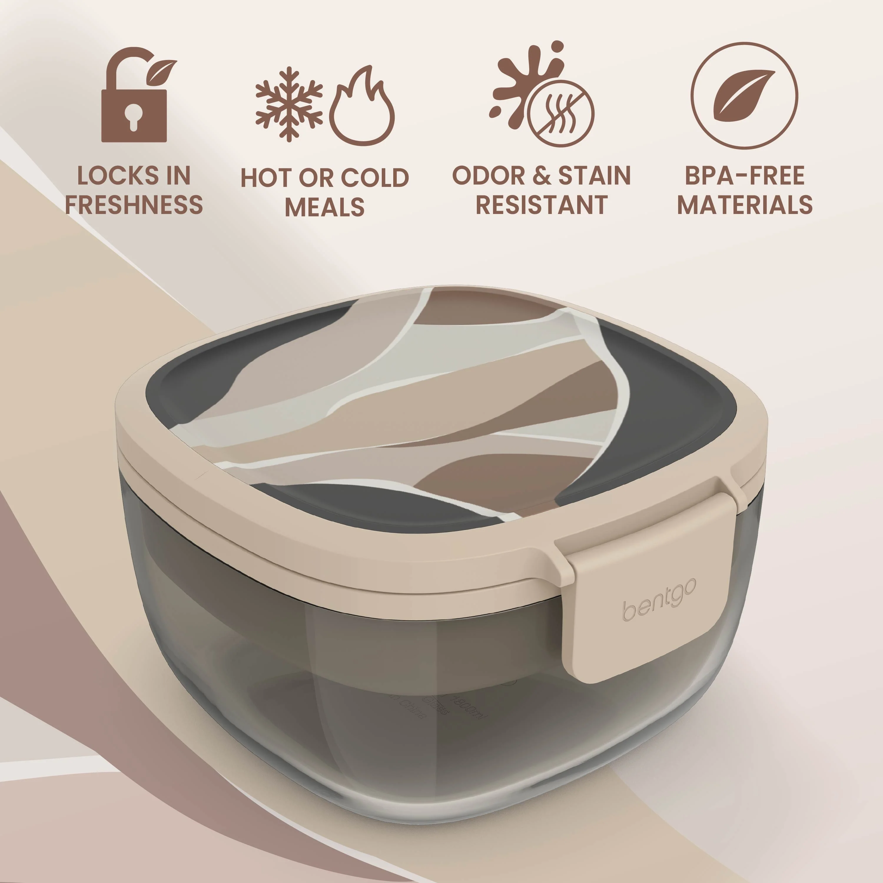 Bentgo Glass Prints All-in-One Salad Container - Image 3