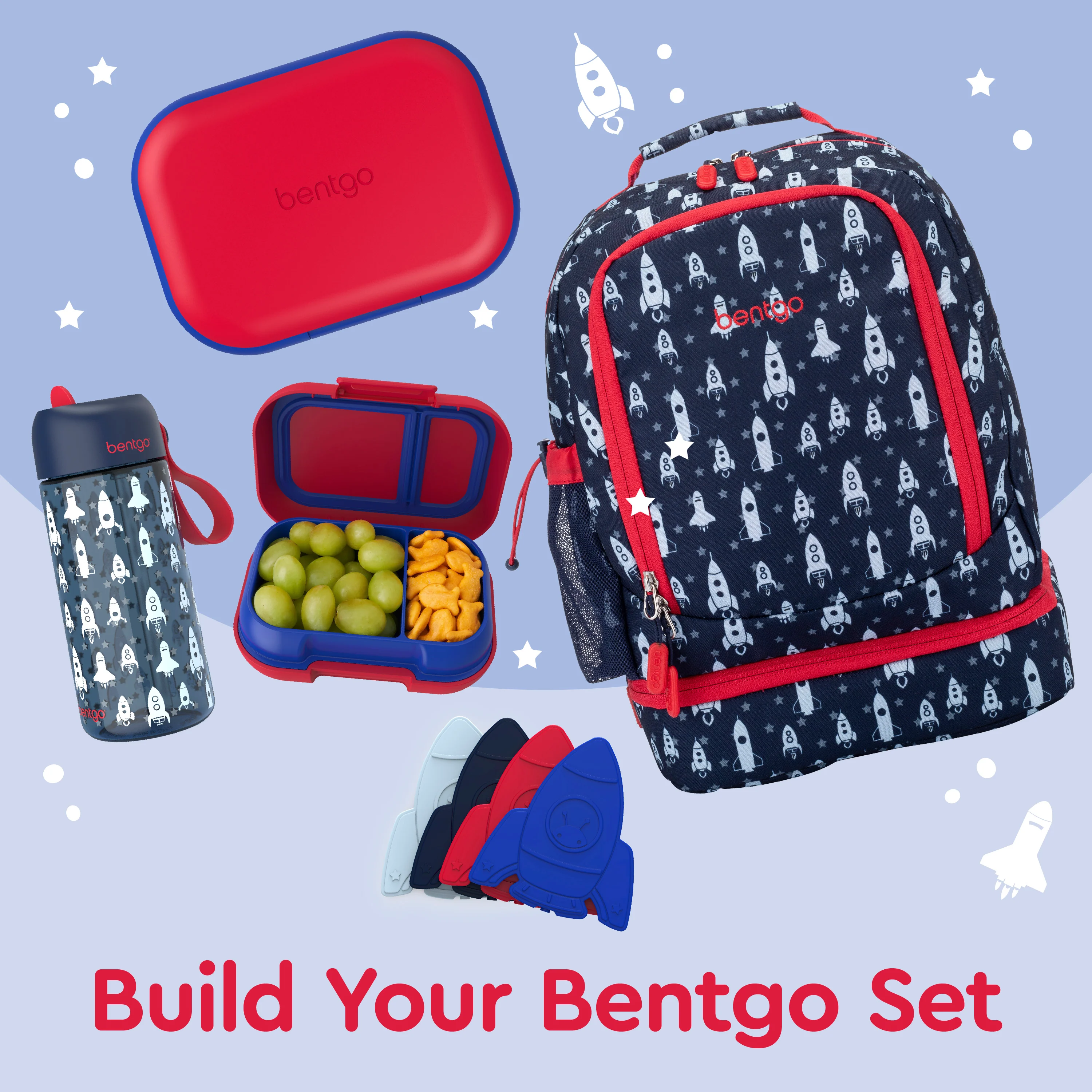 Bentgo Chill Kids Lunch Box (2-Pack) - Red/Royal - Image 27