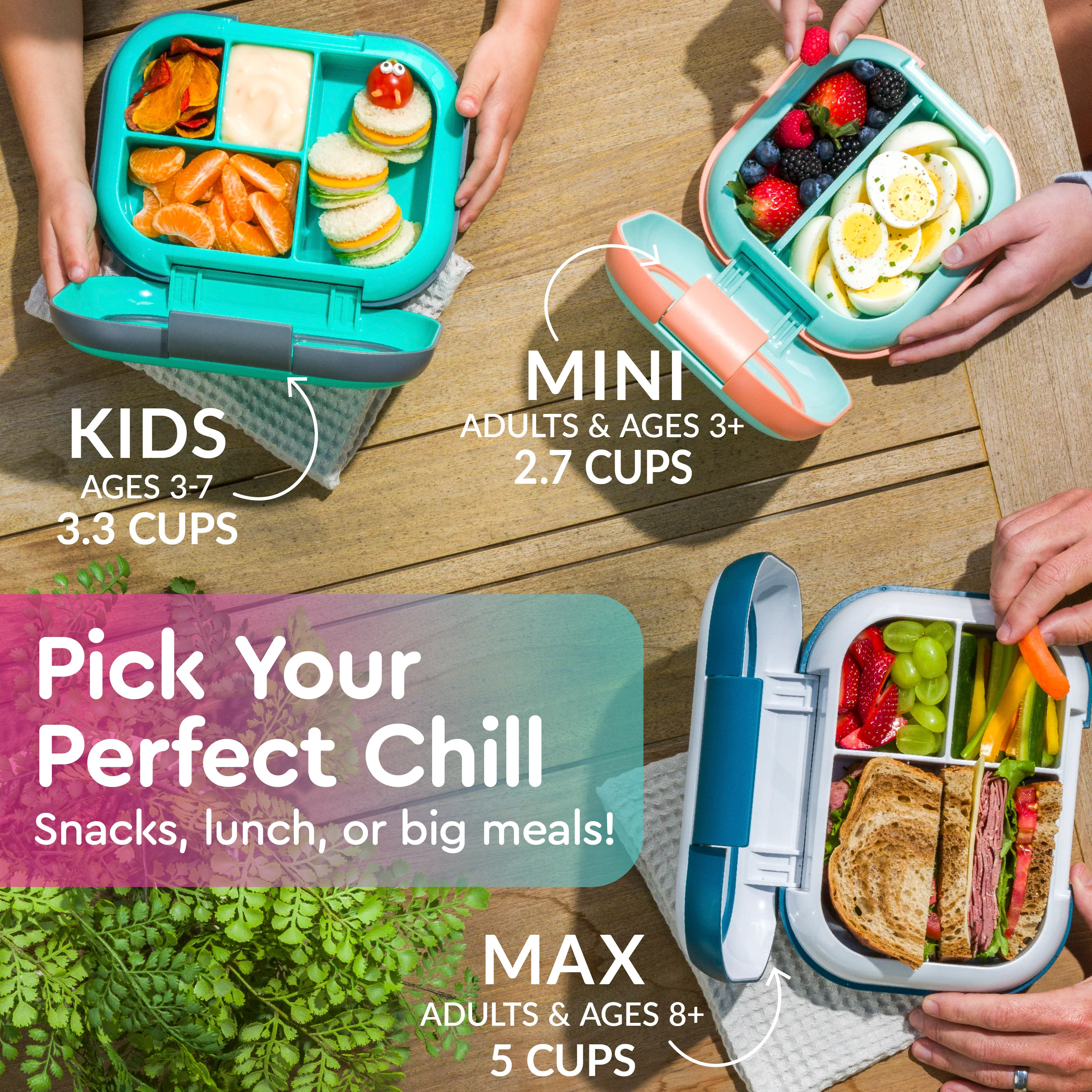Bentgo Chill Kids Lunch Box (2-Pack) - Red/Royal - Image 16