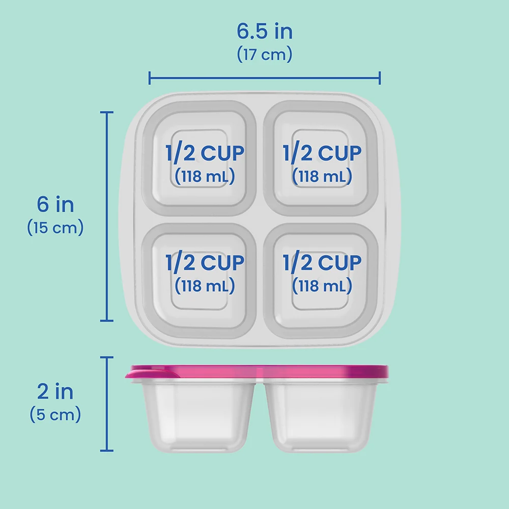 Bentgo Easyboxes 4-Compartment Snack Containers 8-Piece Set - Pastels - Image 17