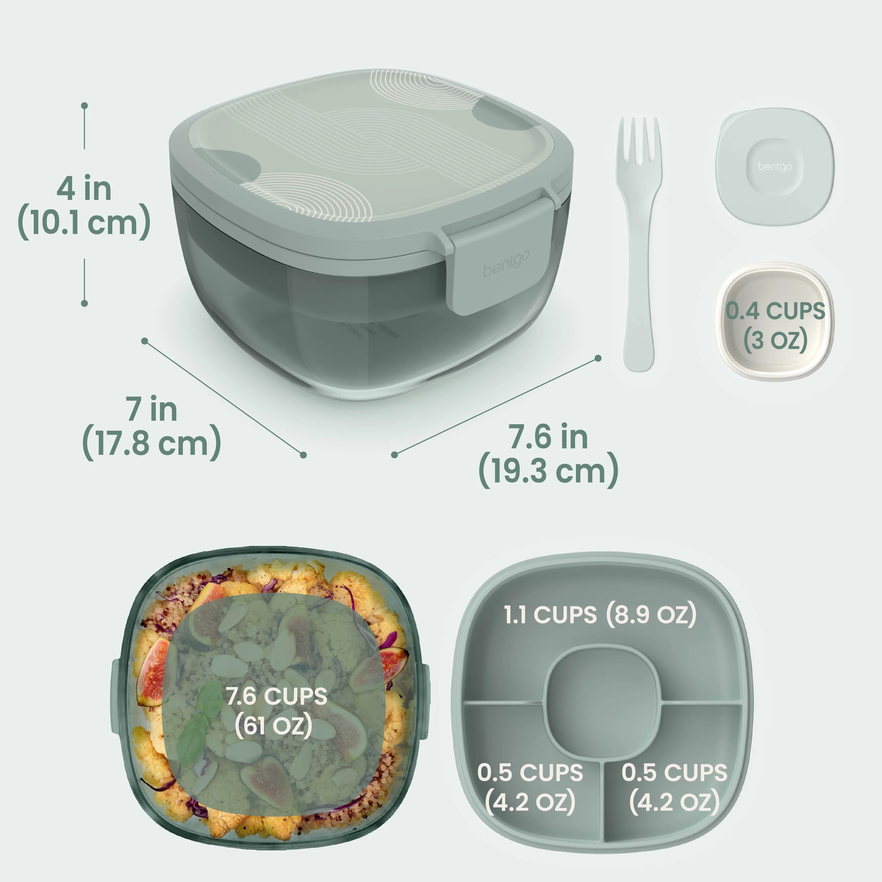 Bentgo Glass Prints All-in-One Salad Container - Image 34