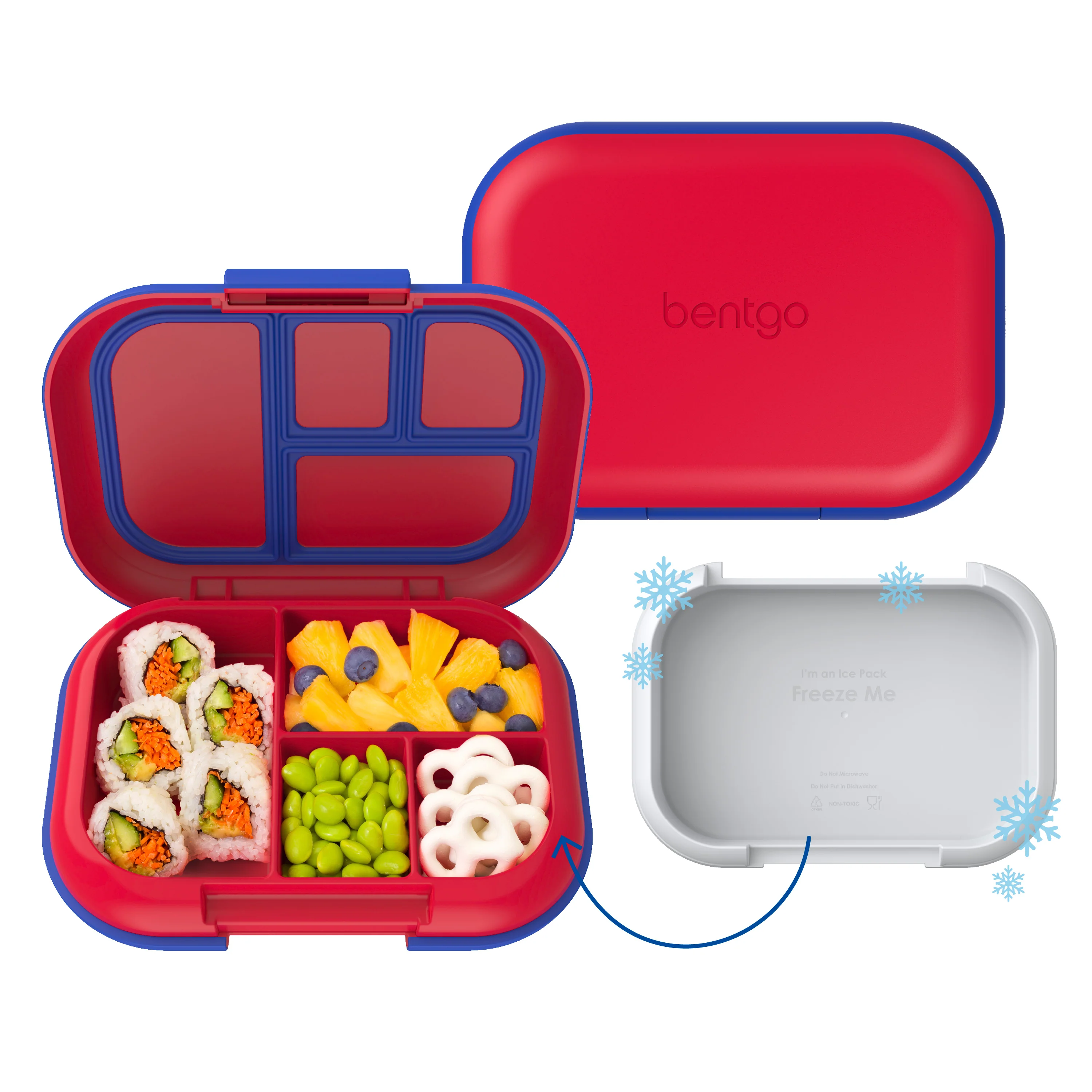 Bentgo Chill Kids Lunch Box (2-Pack) - Red/Royal - Image 19