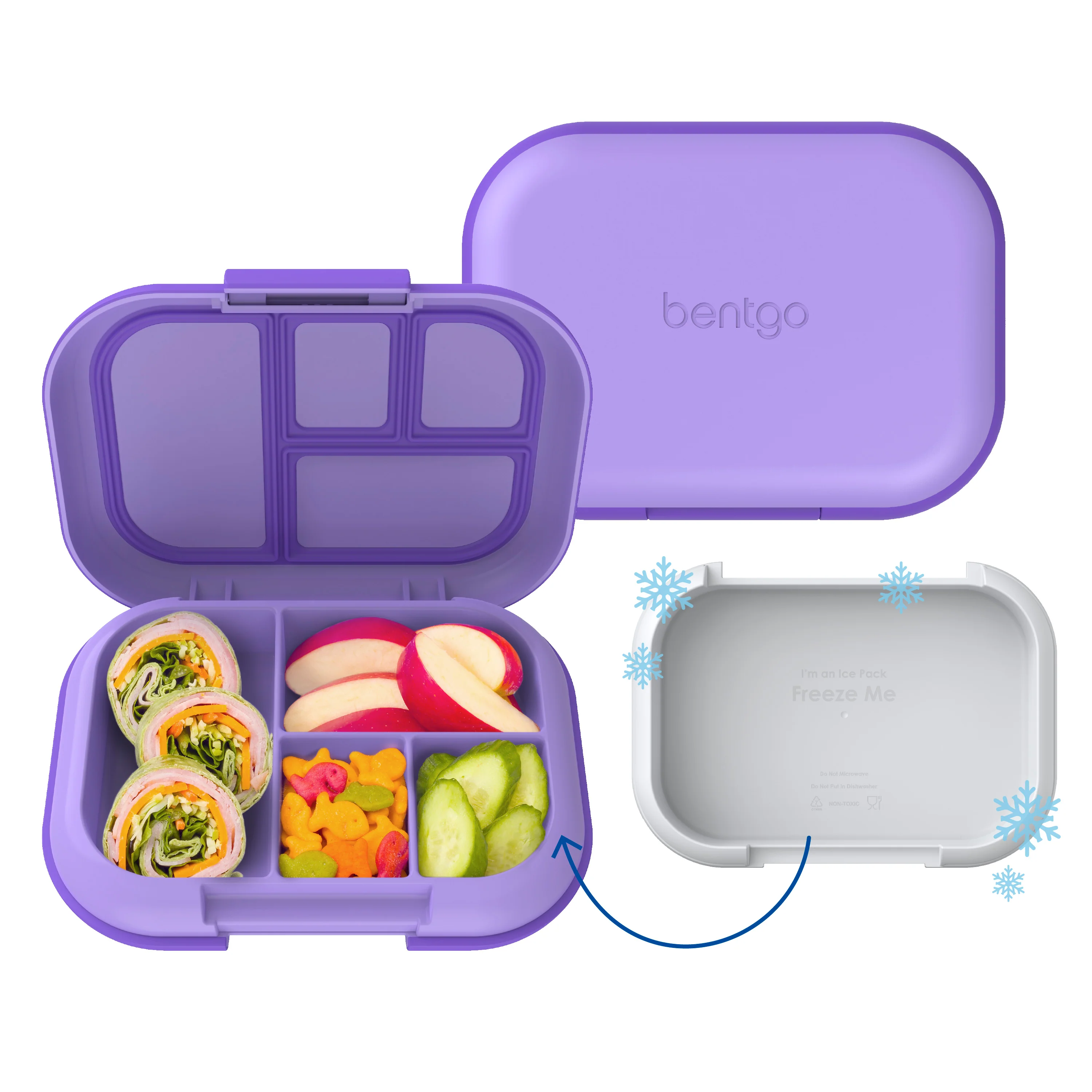 Bentgo Chill Kids Lunch Box (2-Pack) - Red/Royal - Image 28