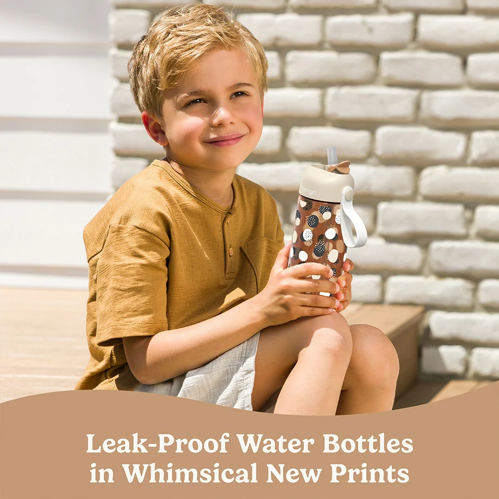 Bentgo Kids Whimsy & Wonder Prints Water Bottle - Checker Gradient - Image 10