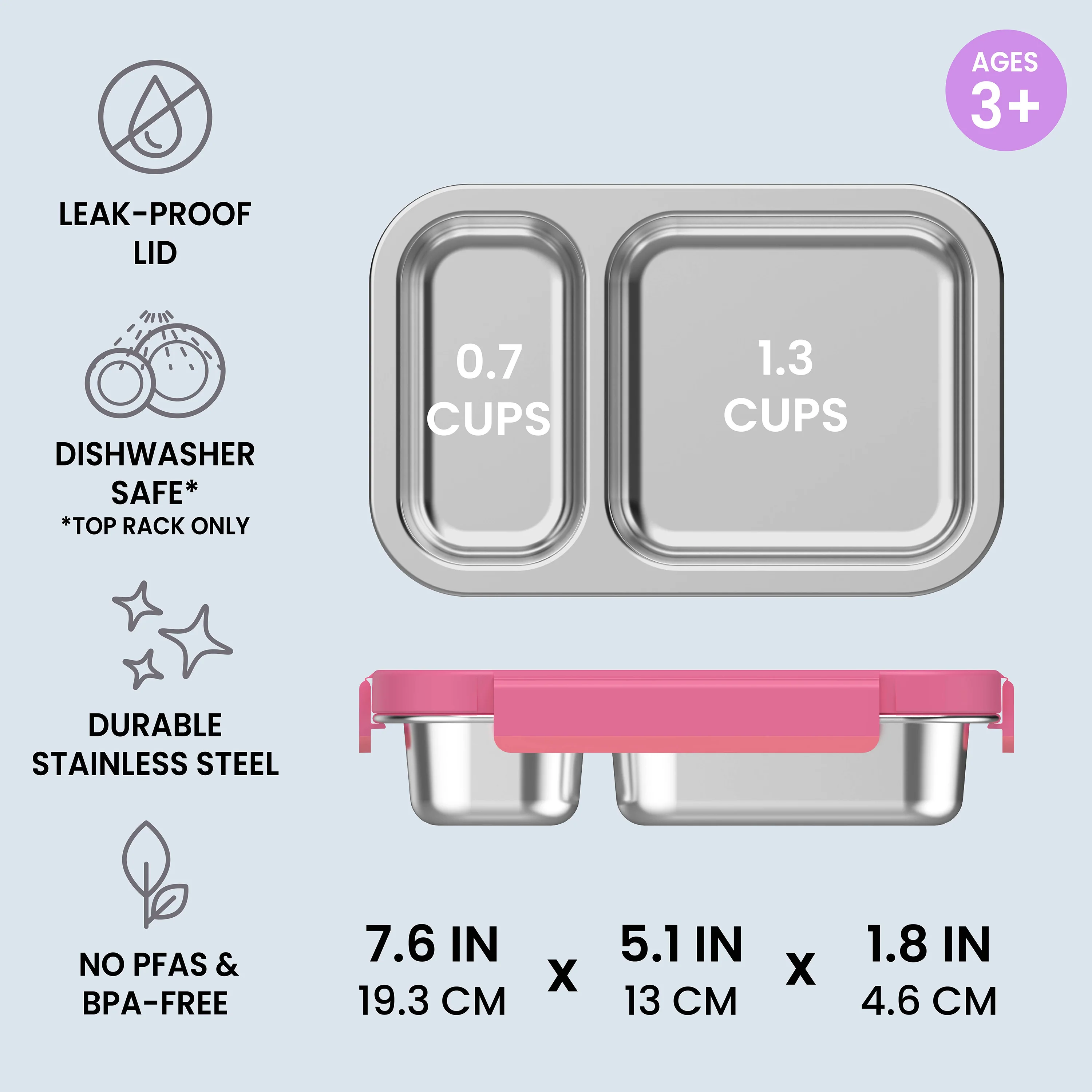 Bentgo Stainless Steel Snack Box - Strawberry - Image 3