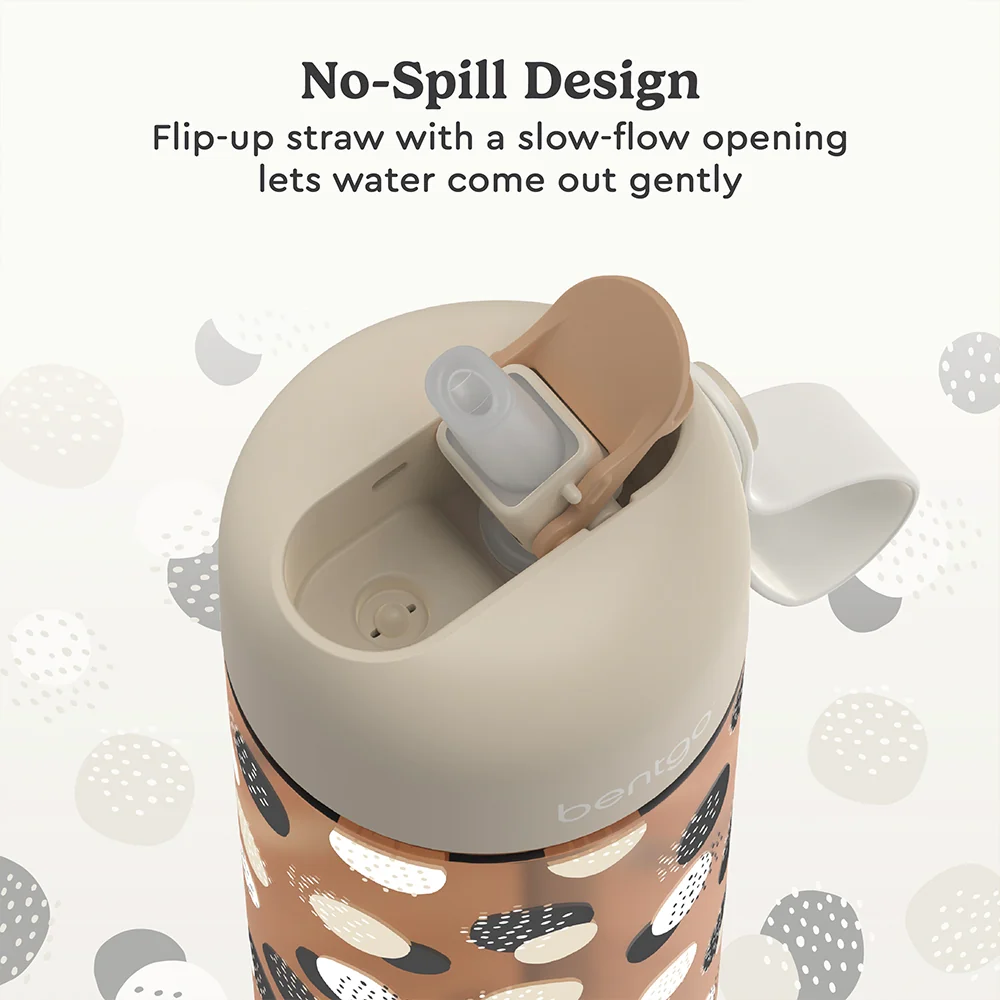 Bentgo Kids Whimsy & Wonder Prints Water Bottle - Checker Gradient - Image 12