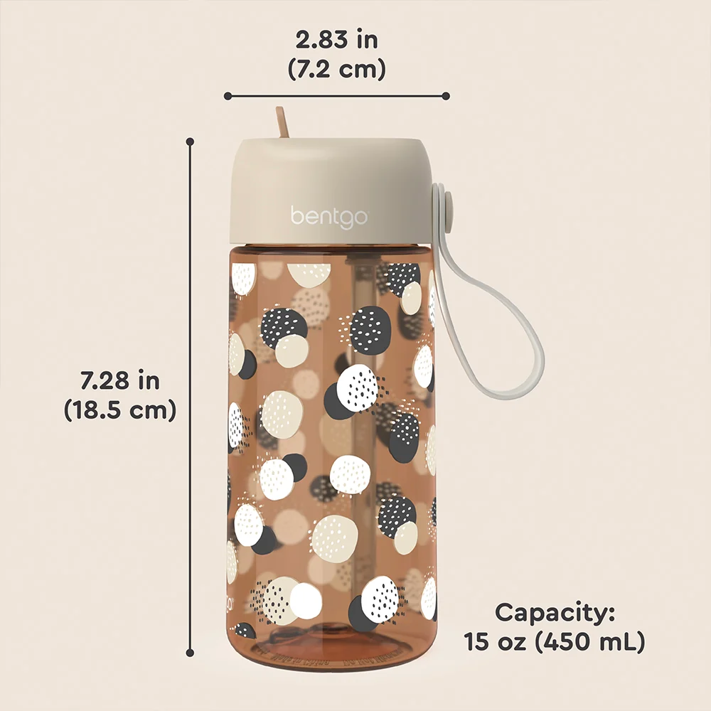 Bentgo Kids Whimsy & Wonder Prints Water Bottle - Checker Gradient - Image 15