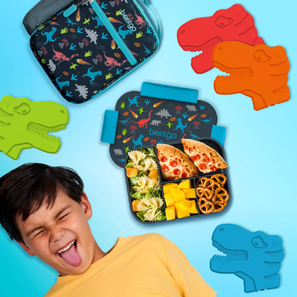 Bentgo Kids Snap & Go Lunch Box, Insulated Lunch Tote, & Ice Packs - Unicorn - Image 4