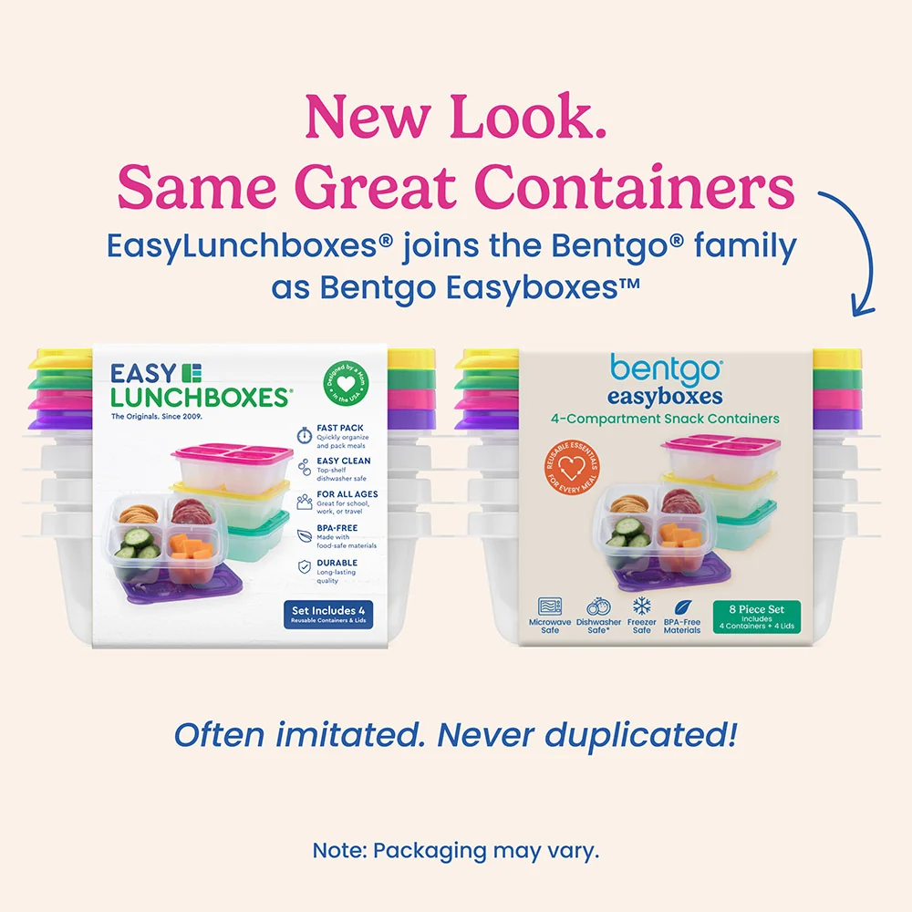 Bentgo Easyboxes 4-Compartment Snack Containers 8-Piece Set - Pastels - Image 14