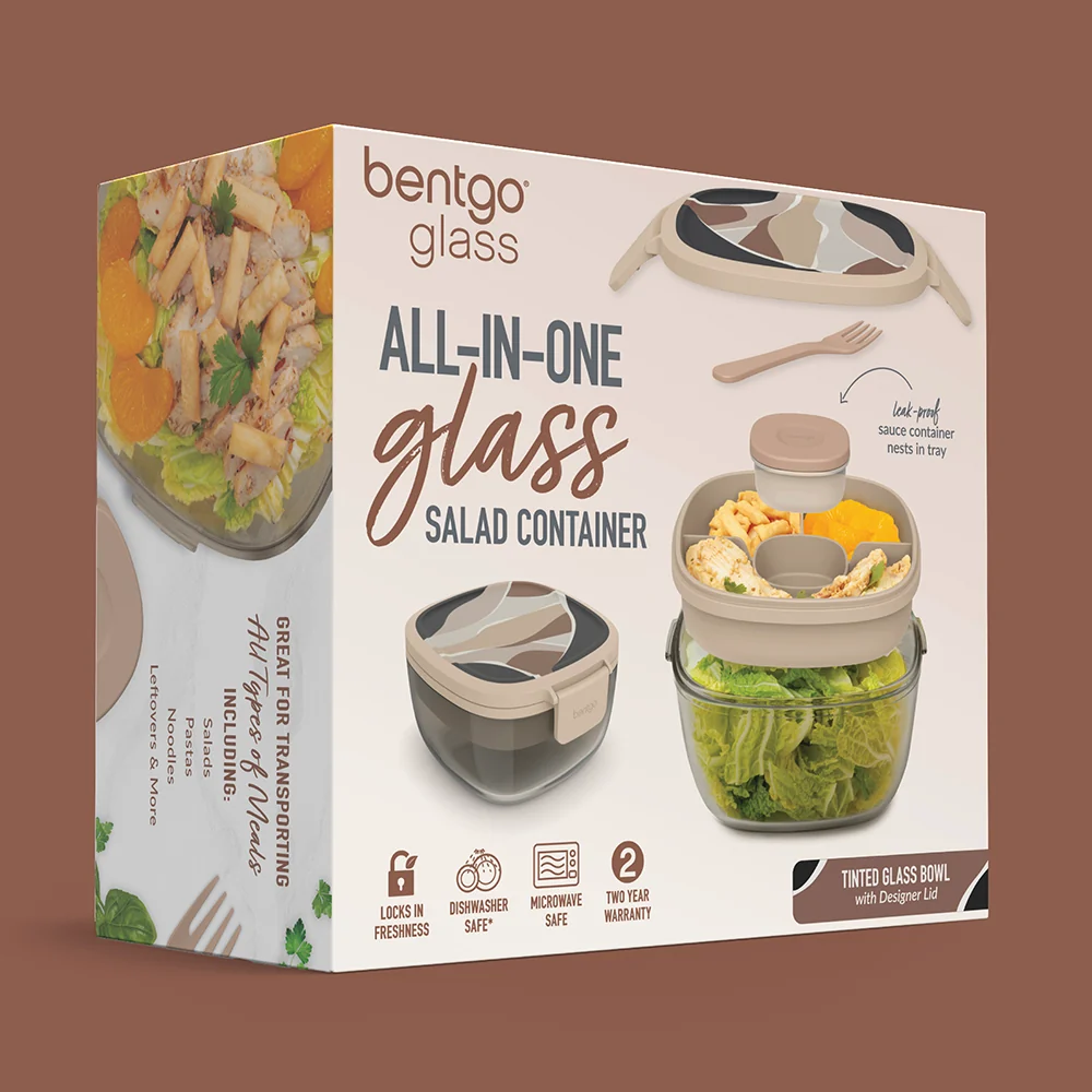 Bentgo Glass Prints All-in-One Salad Container - Image 7