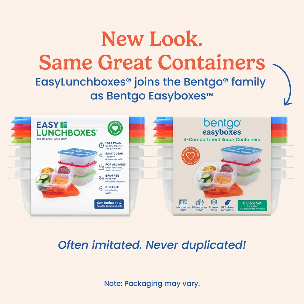 Bentgo Easyboxes 4-Compartment Snack Containers 8-Piece Set - Pastels - Image 5