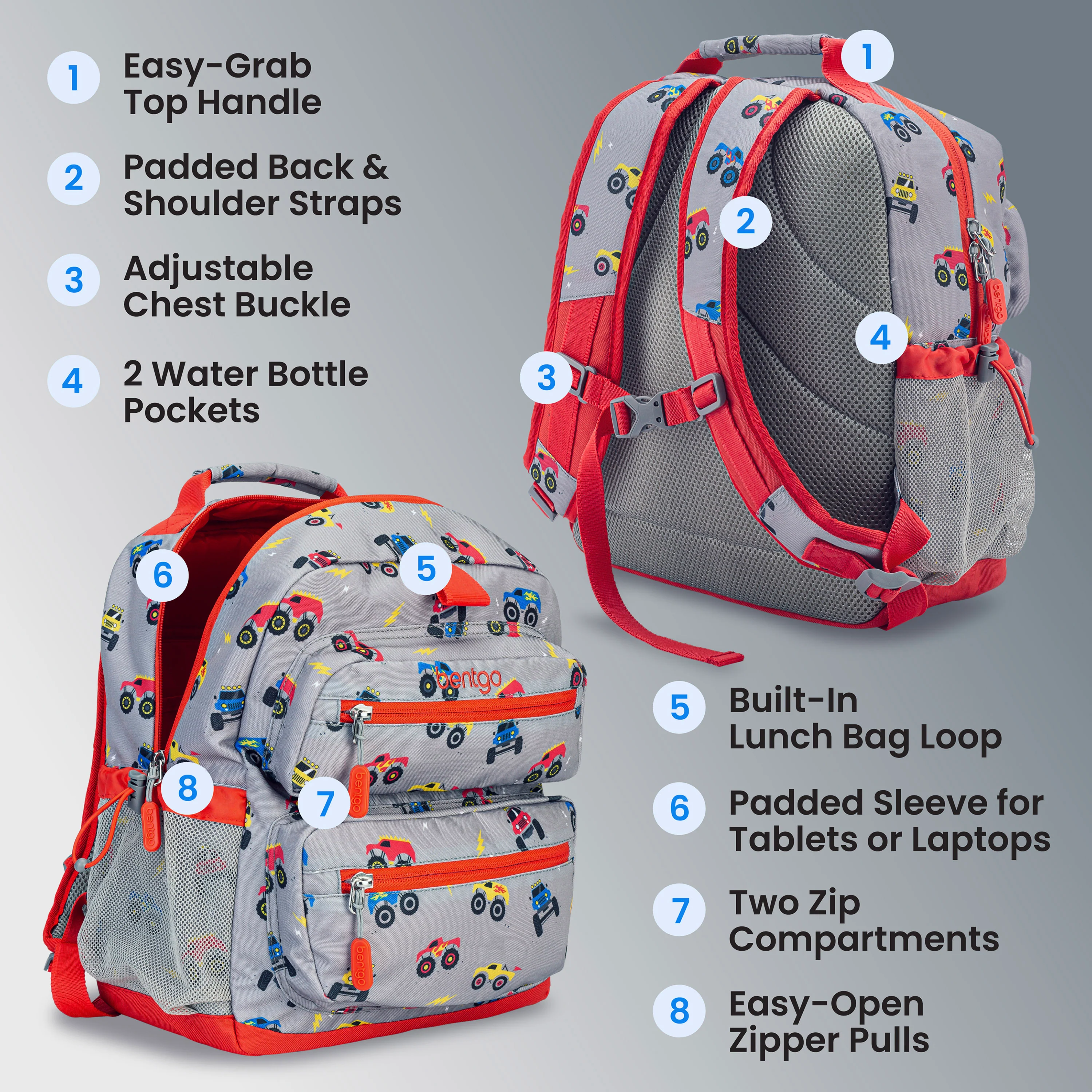 Bentgo Kids Prints Backpack - Bug Buddies - Image 26