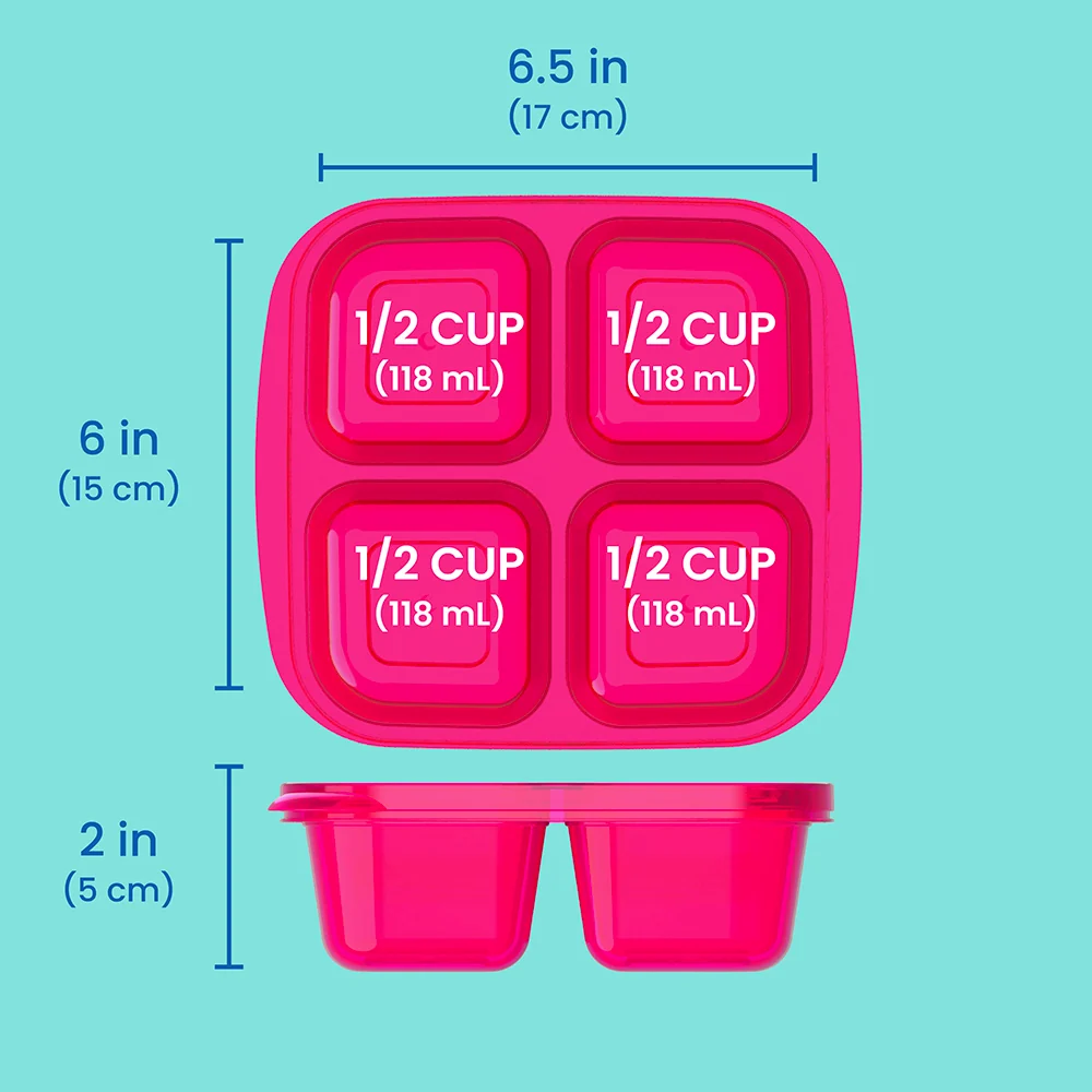 Bentgo Easyboxes 4-Compartment Snack Containers 8-Piece Set - Pastels - Image 26