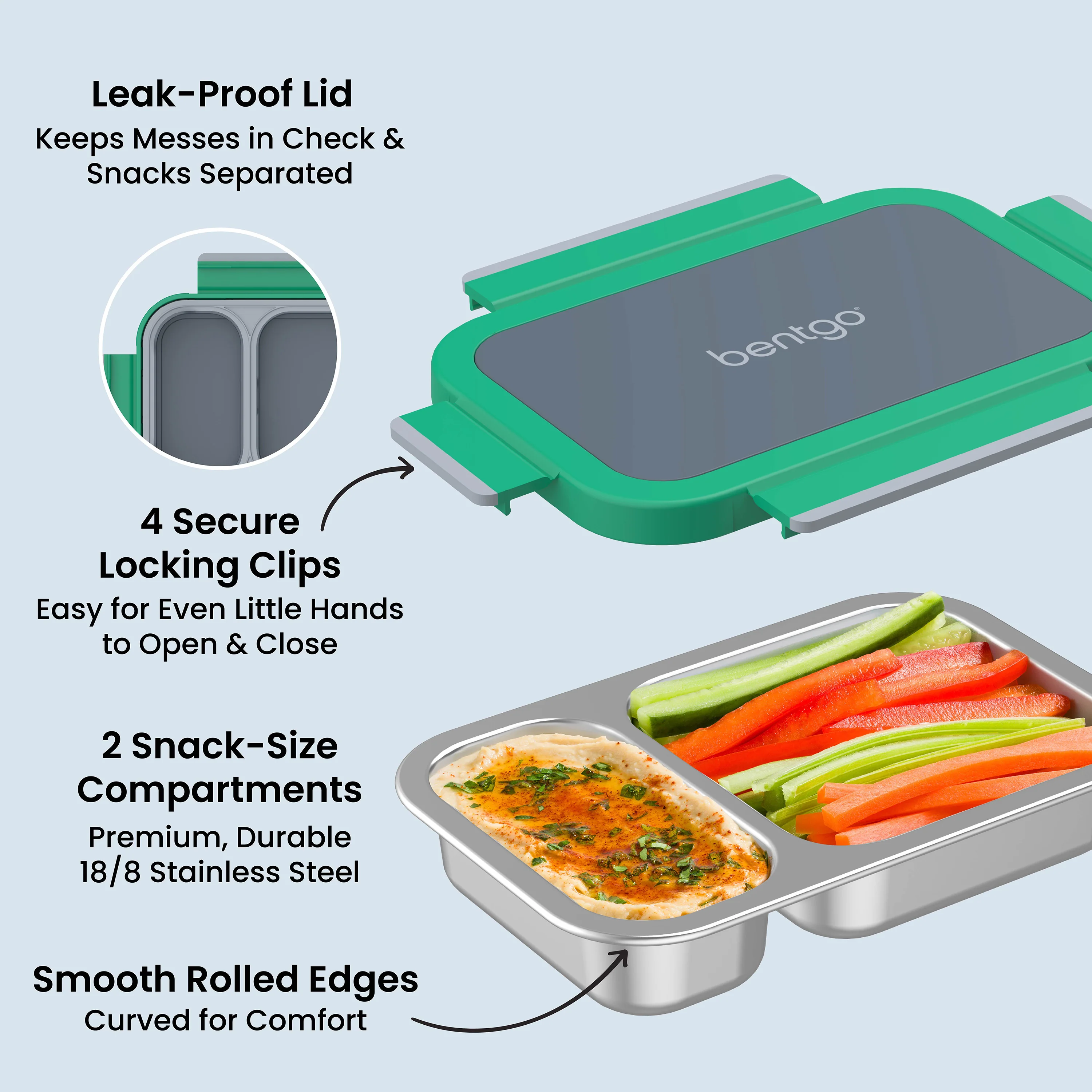 Bentgo Stainless Steel Snack Box - Strawberry - Image 21