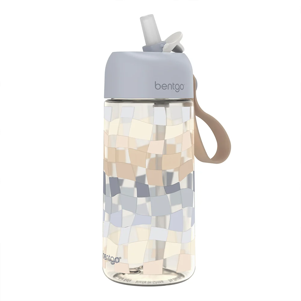 Bentgo Kids Whimsy & Wonder Prints Water Bottle - Checker Gradient