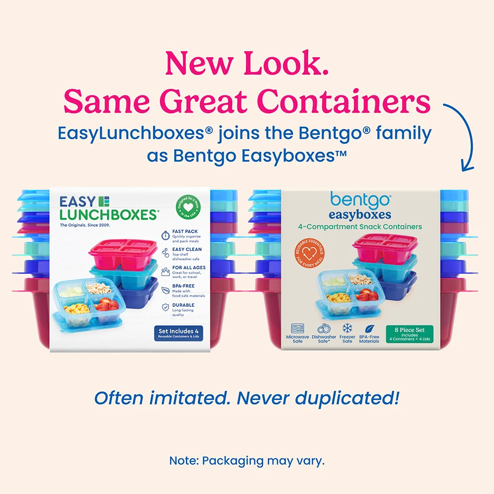 Bentgo Easyboxes 4-Compartment Snack Containers 8-Piece Set - Pastels - Image 23