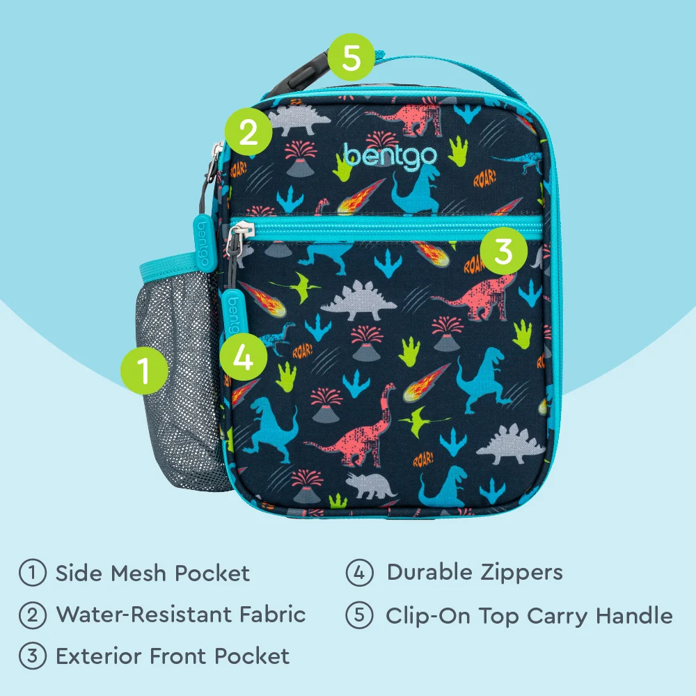 Bentgo Kids Snap & Go Lunch Box, Insulated Lunch Tote, & Ice Packs - Unicorn - Image 6