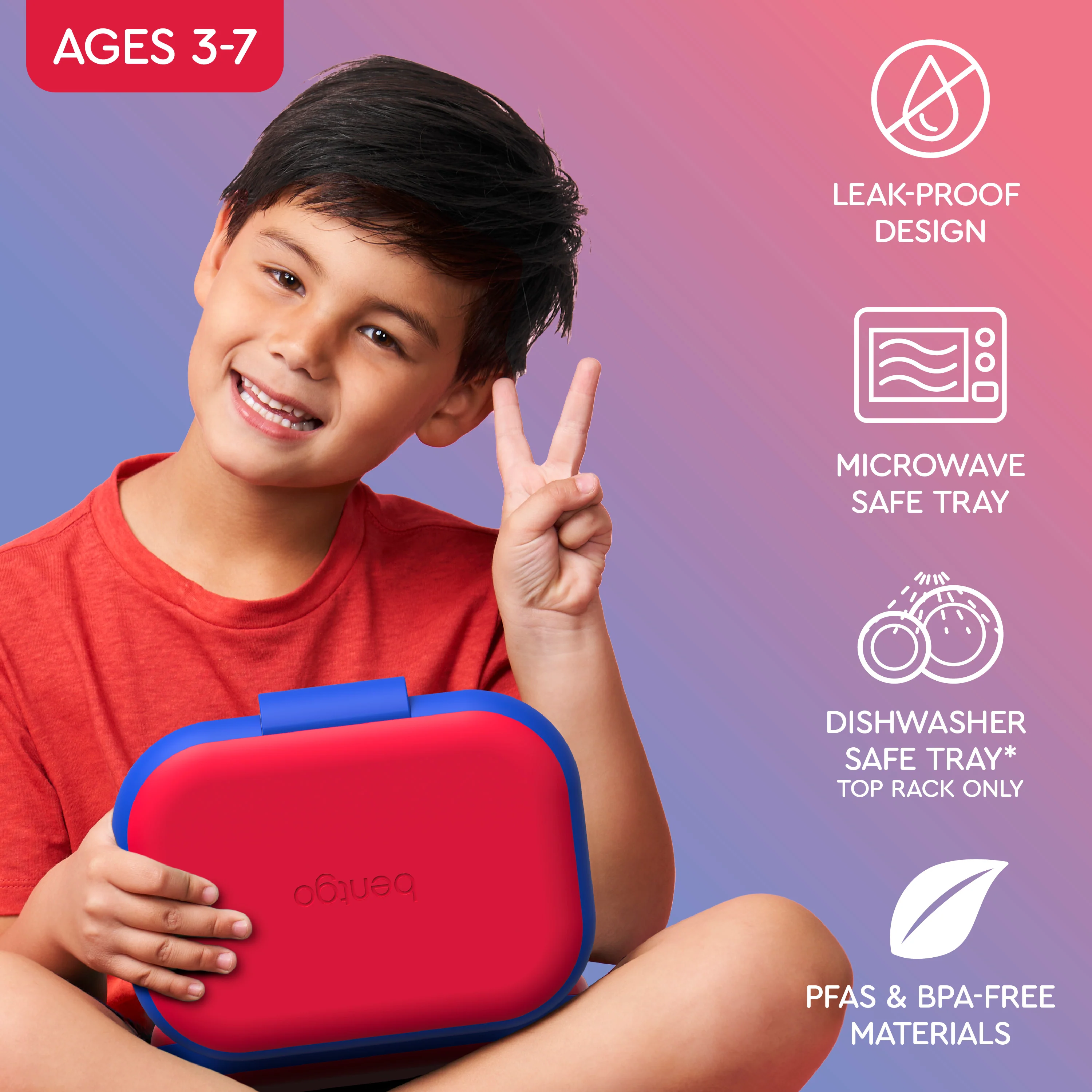 Bentgo Chill Kids Lunch Box (2-Pack) - Red/Royal - Image 22