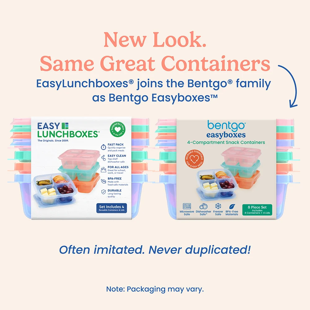 Bentgo Easyboxes 4-Compartment Snack Containers 8-Piece Set - Pastels - Image 32