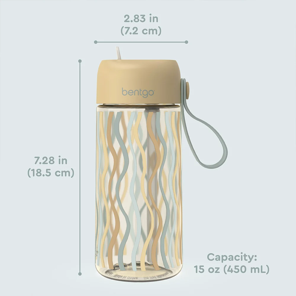 Bentgo Kids Whimsy & Wonder Prints Water Bottle - Checker Gradient - Image 39