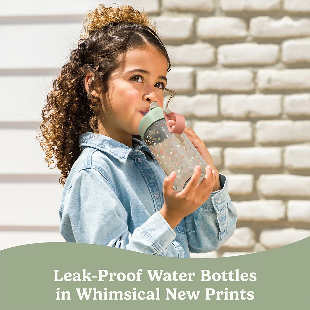 Bentgo Kids Whimsy & Wonder Prints Water Bottle - Checker Gradient - Image 18