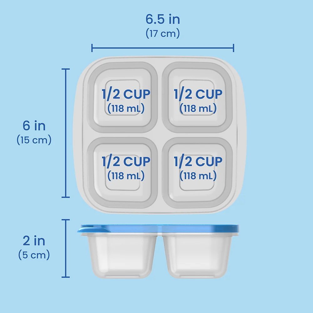 Bentgo Easyboxes 4-Compartment Snack Containers 8-Piece Set - Pastels - Image 8