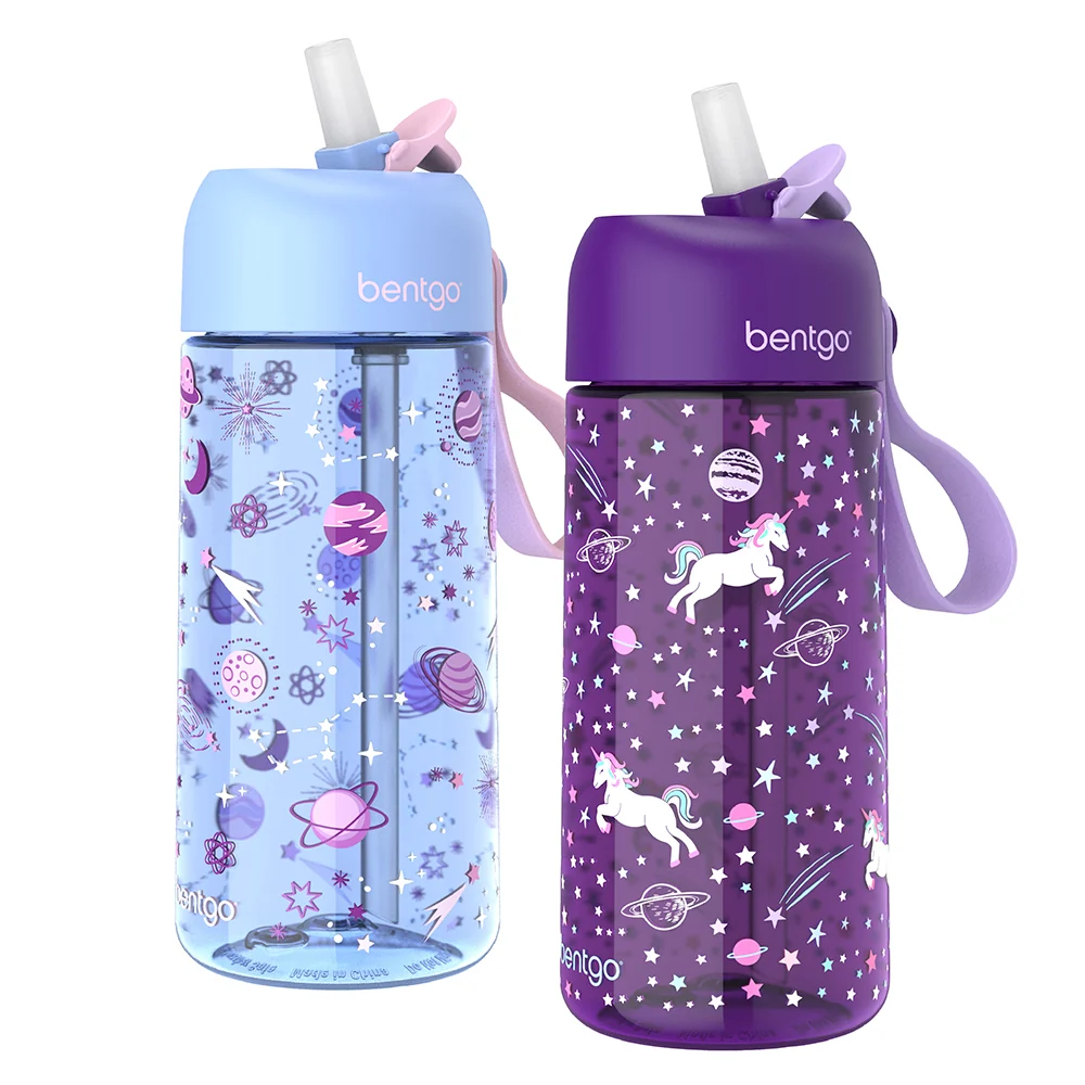 Bentgo Kids Prints Water Bottle (2-Pack) - Rocket/Shark - Image 8