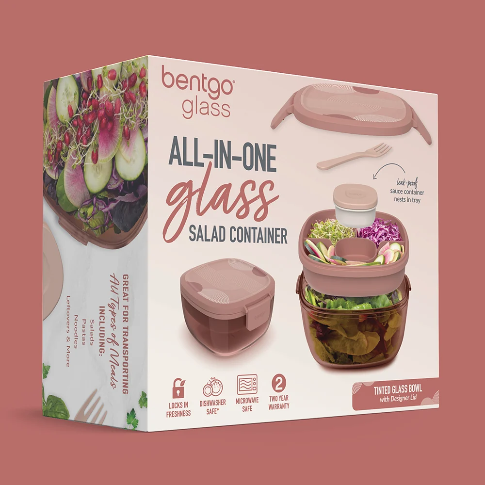 Bentgo Glass Prints All-in-One Salad Container - Image 42