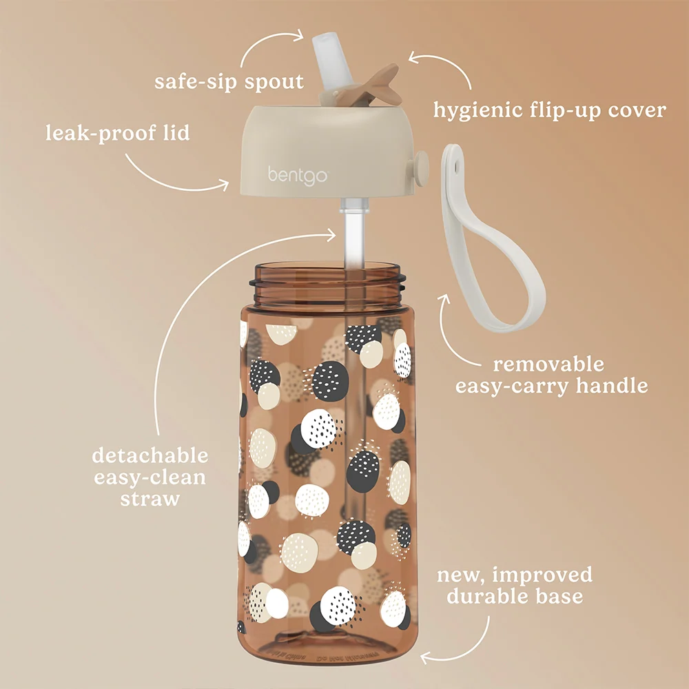 Bentgo Kids Whimsy & Wonder Prints Water Bottle - Checker Gradient - Image 11