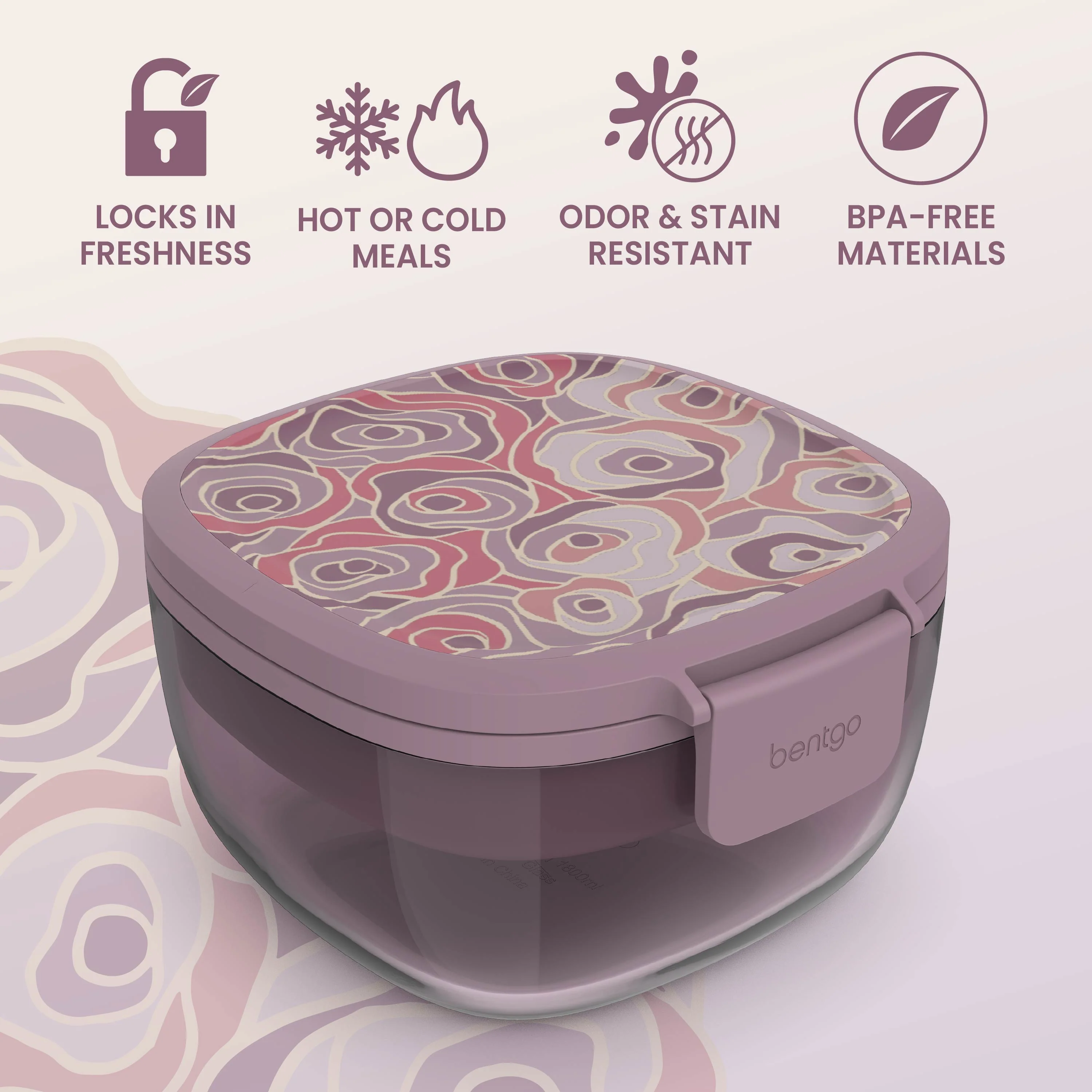 Bentgo Glass Prints All-in-One Salad Container - Image 24